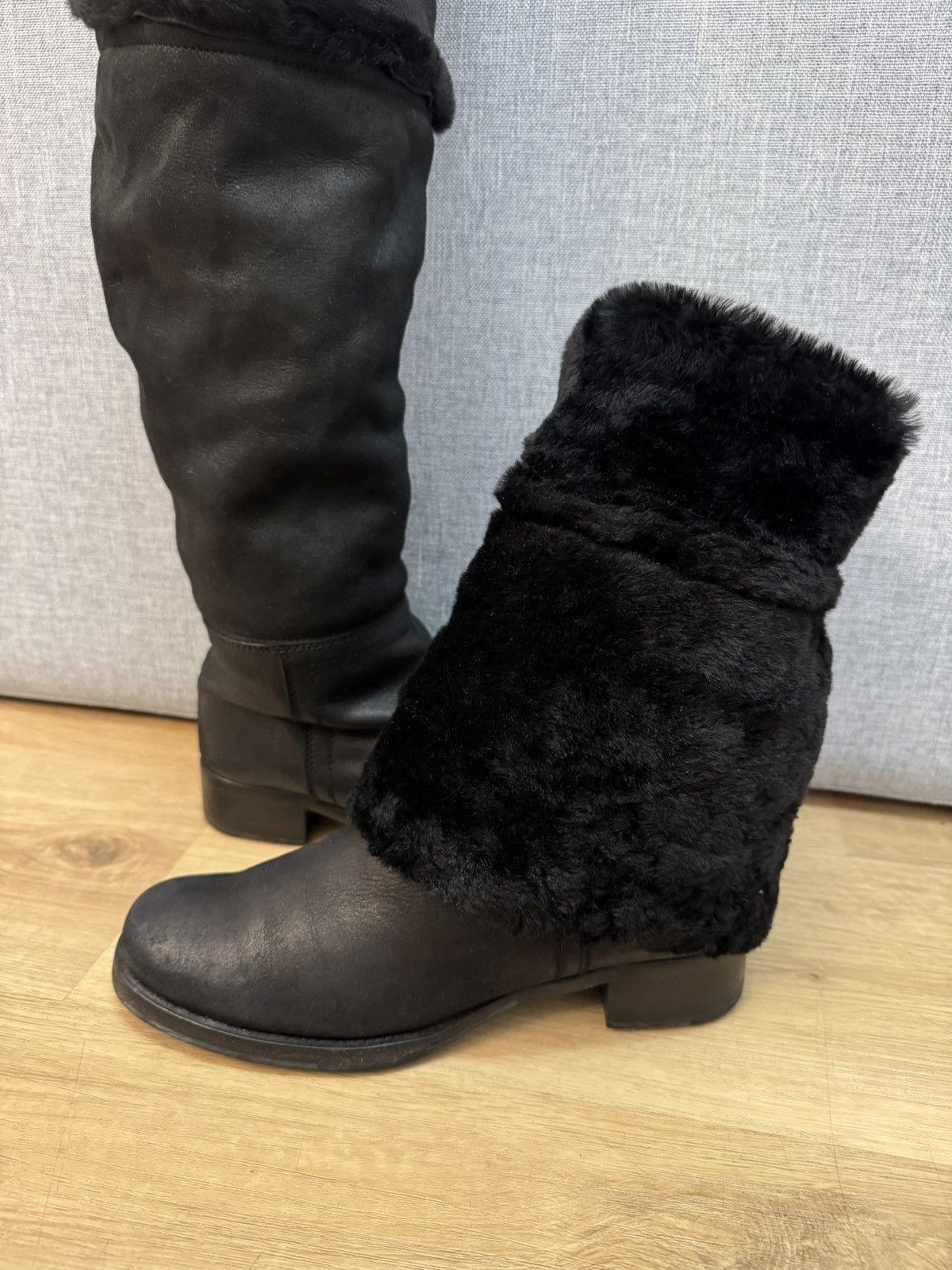 Jil Sander Jil Sander Leather Fur High Boots Rare size 37 Size US 7 / IT 37 - 2 Thumbnail