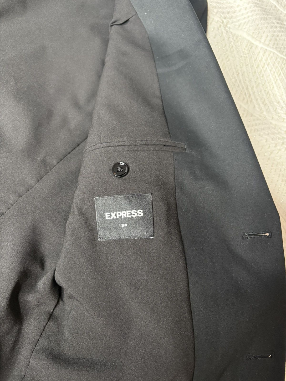Express EXPRESS Slim Blazer “Black” Size 40R - 4 Thumbnail