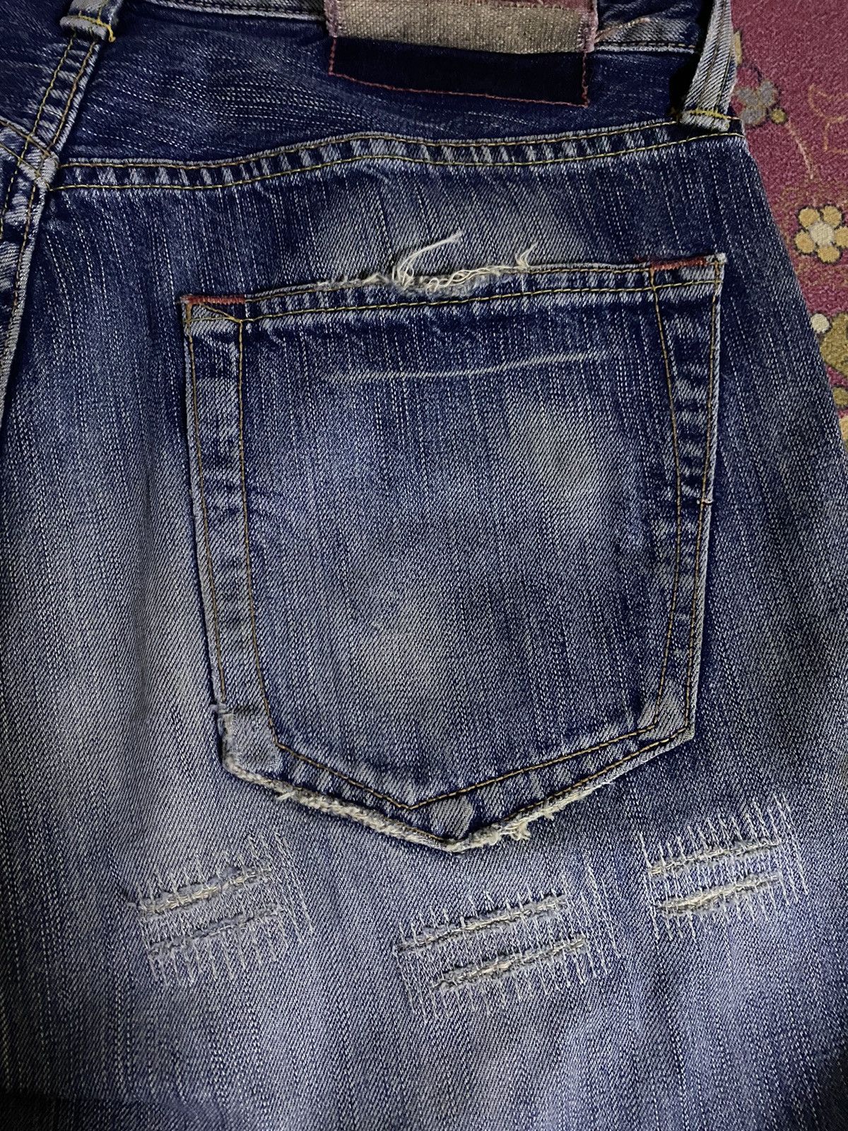 Edwin Vintage Edwin Distressed Denim Size US 33 - 10 Thumbnail