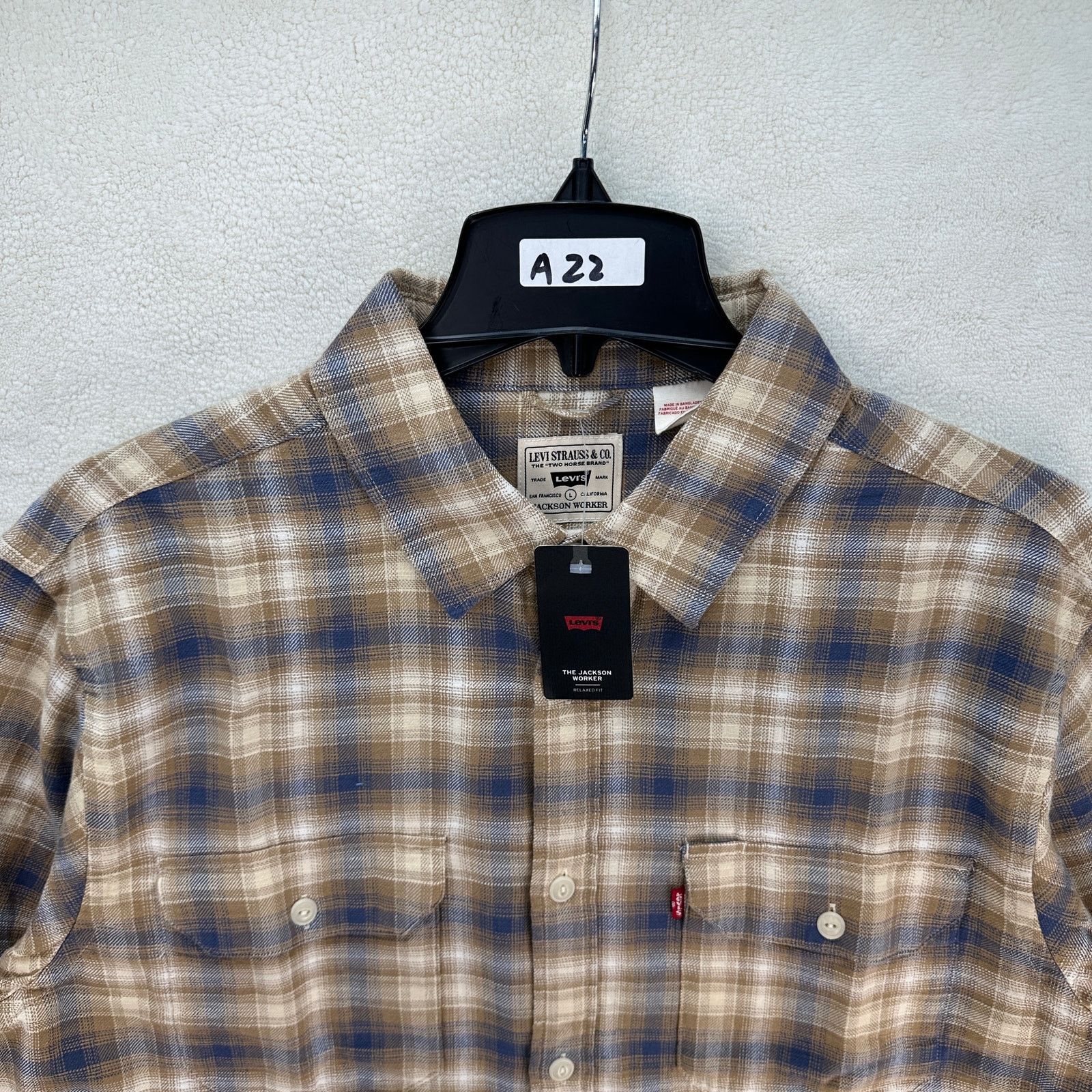 Levi's LEVI'S MEN'S SMALL JACKSON WORKER OVERSHIRT PLAID Size US S / EU 44-46 / 1 - 2 Thumbnail