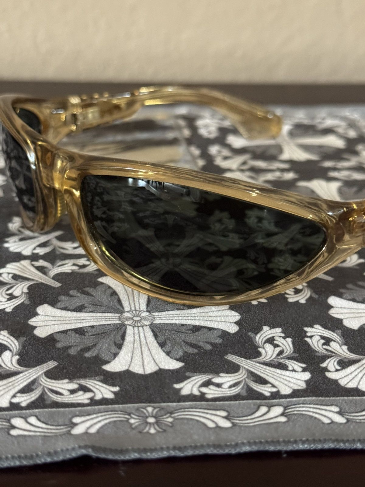 Chrome Hearts Chrome Hearts Brown & Gold Spreader Sunglasses Size ONE SIZE - 8 Thumbnail
