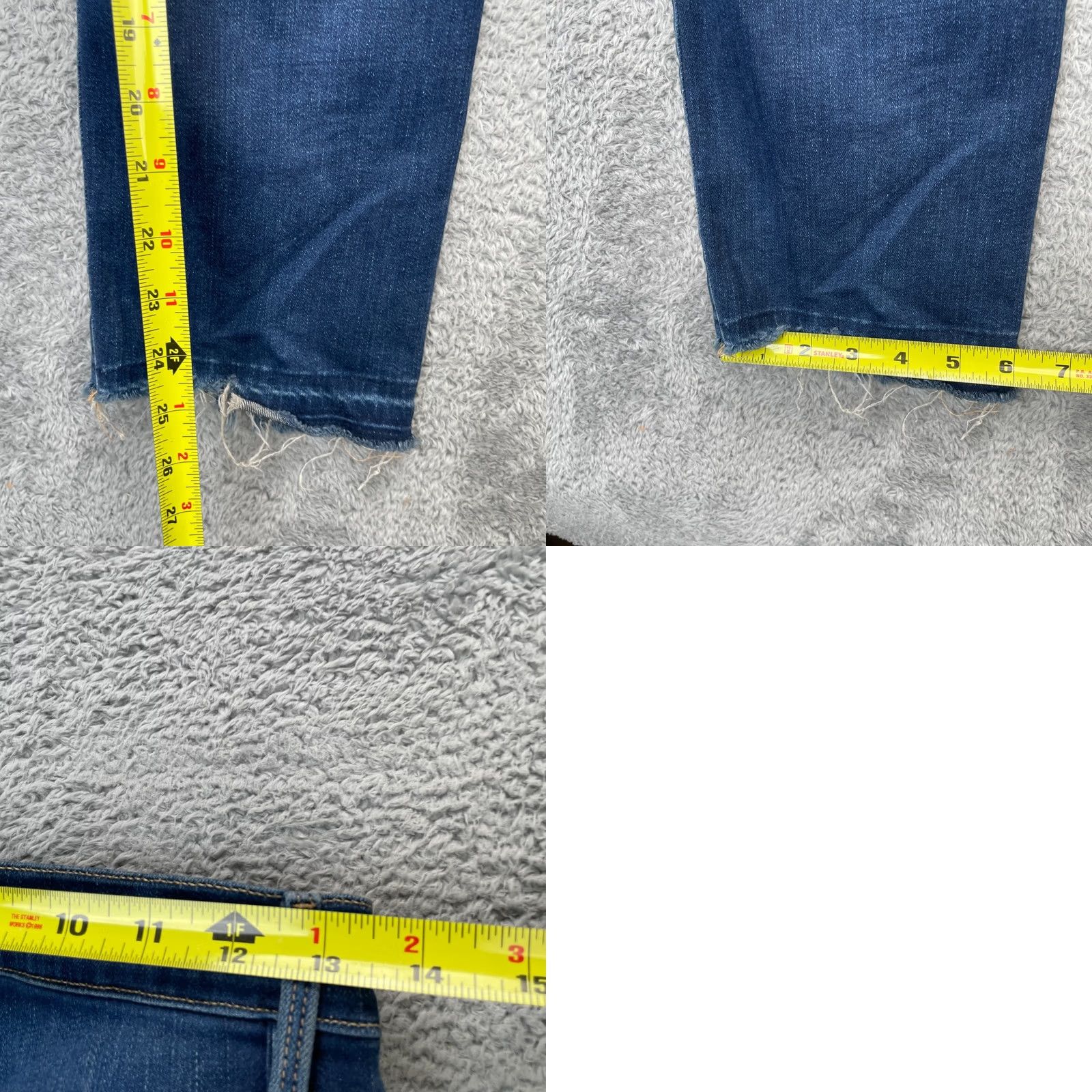 Frame FRAME Jeans Womens 27 Blue High Straight Leg Cobbert Denim Cotton Raw Hem Size 27" / US 4 / IT 40 - 9 Thumbnail