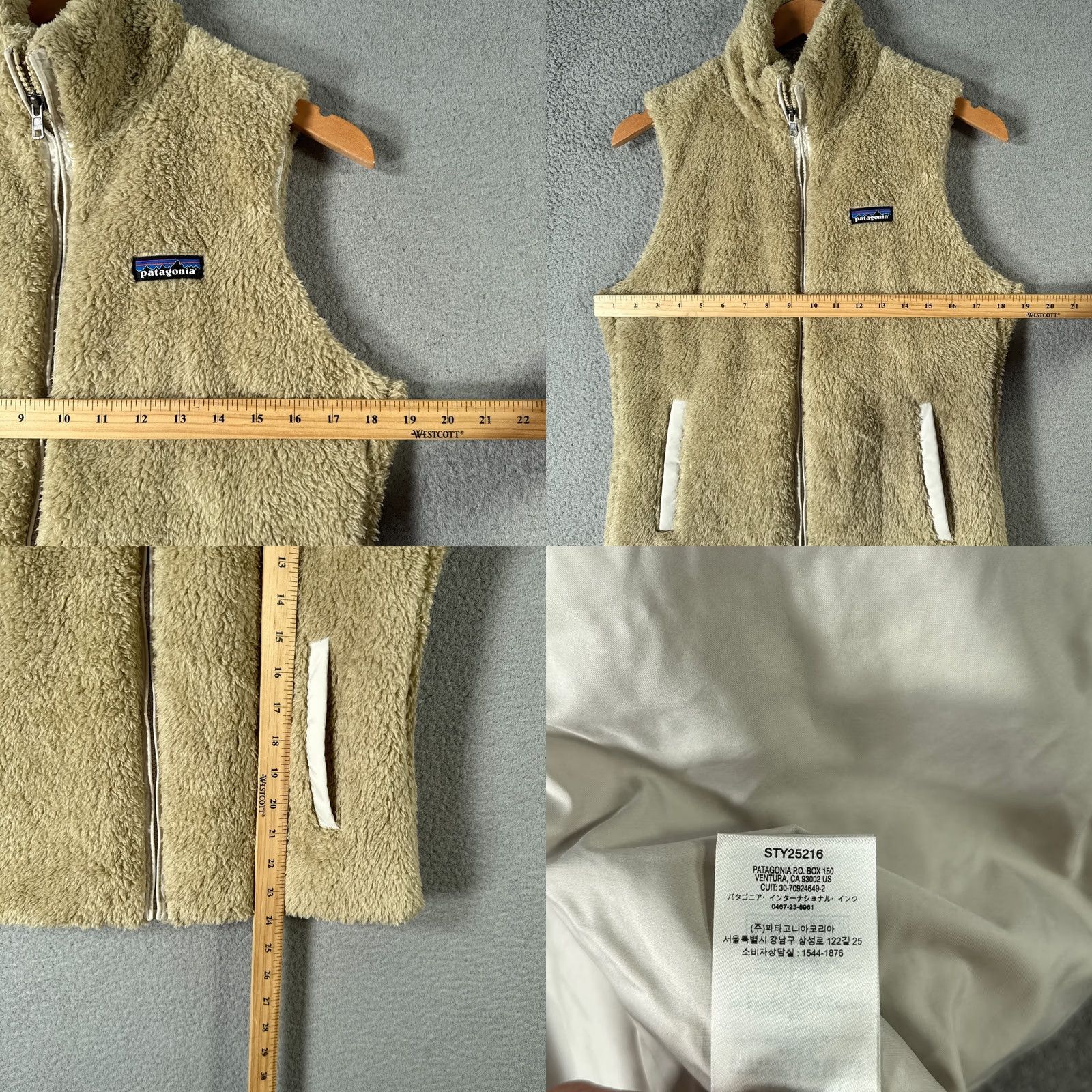 Patagonia Patagonia Vest Womens Medium Beige Los Gatos Fleece Sherpa Full Zip Pocket Retro Lacking N/A Size M / US 6-8 / IT 42-44 - 8 Thumbnail