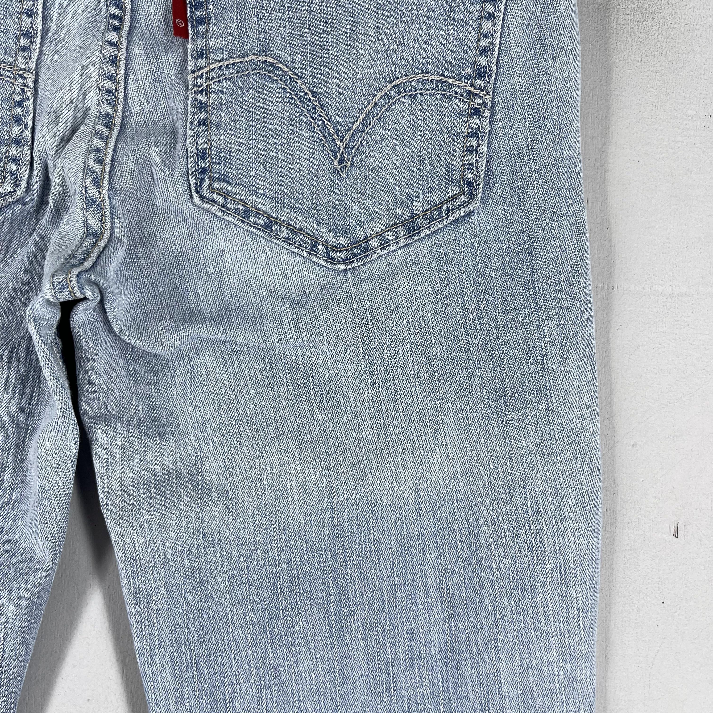 Levi's Size 33 Vintage Levis 524 Distressed Bootcut Sun Faded Jeans Size 33" - 8 Thumbnail