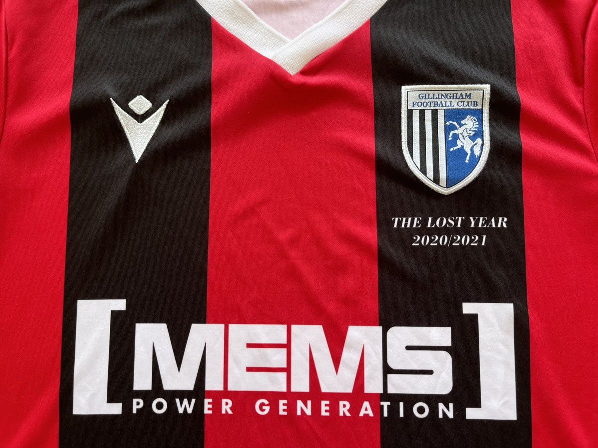 Macron Macron GILLINGHAM FC 2021/22 Away Football Soccer Jersey,XXL Size US XXL / EU 58 / 5 - 4 Thumbnail
