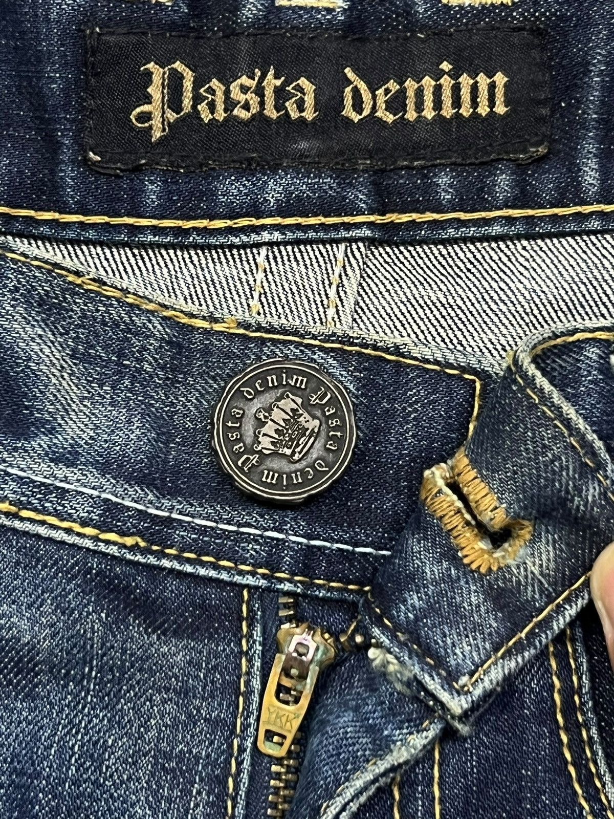 If Six Was Nine Loose Vintage Pasta Denim - Whiskering Mud Wash Jeans Size US 32 / EU 48 - 11 Thumbnail