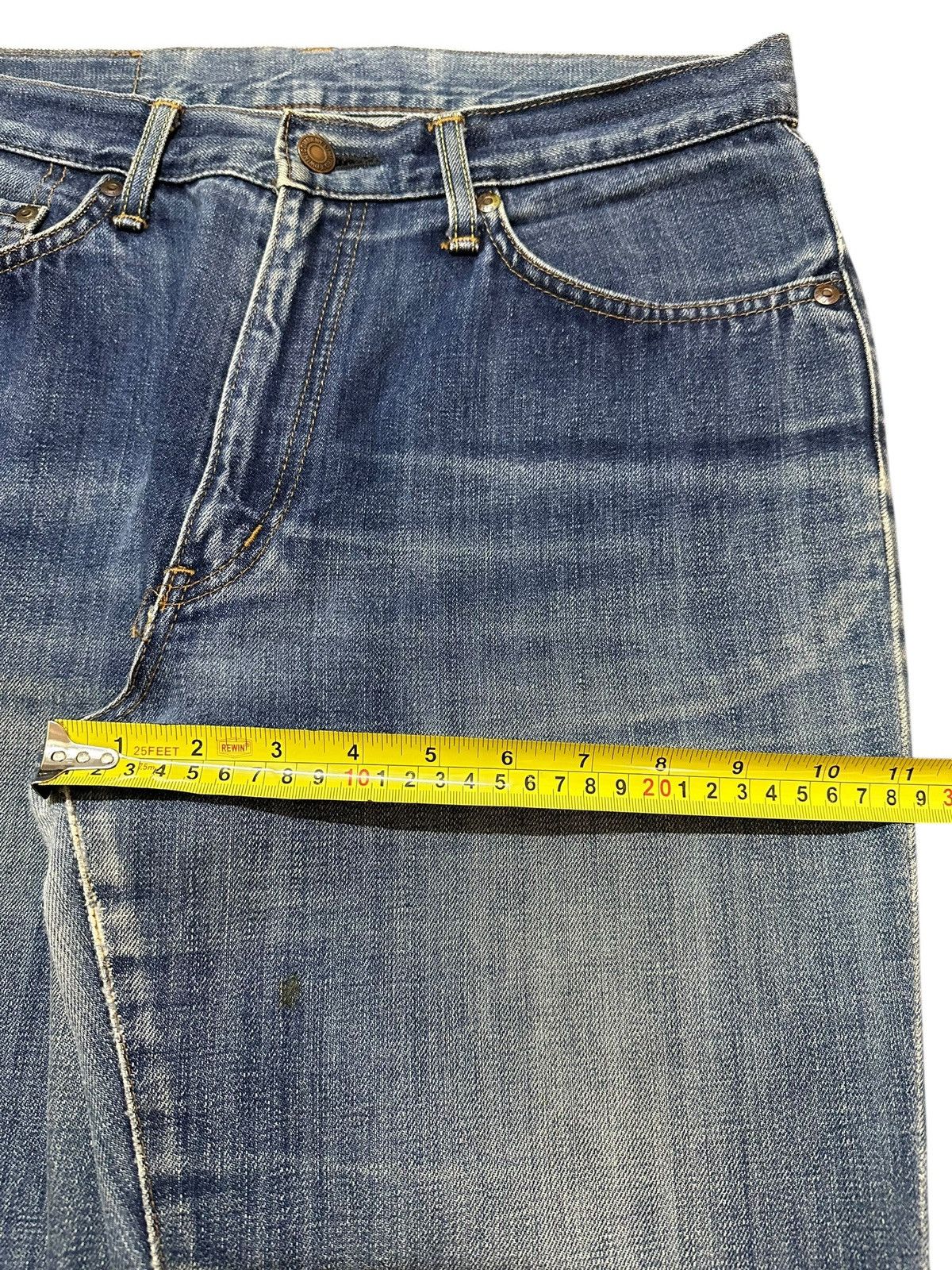 Edwin Vintage Edwin 601 Blue Faded Wash Style Wide Leg Jeans Size US 32 / EU 48 - 15 Thumbnail