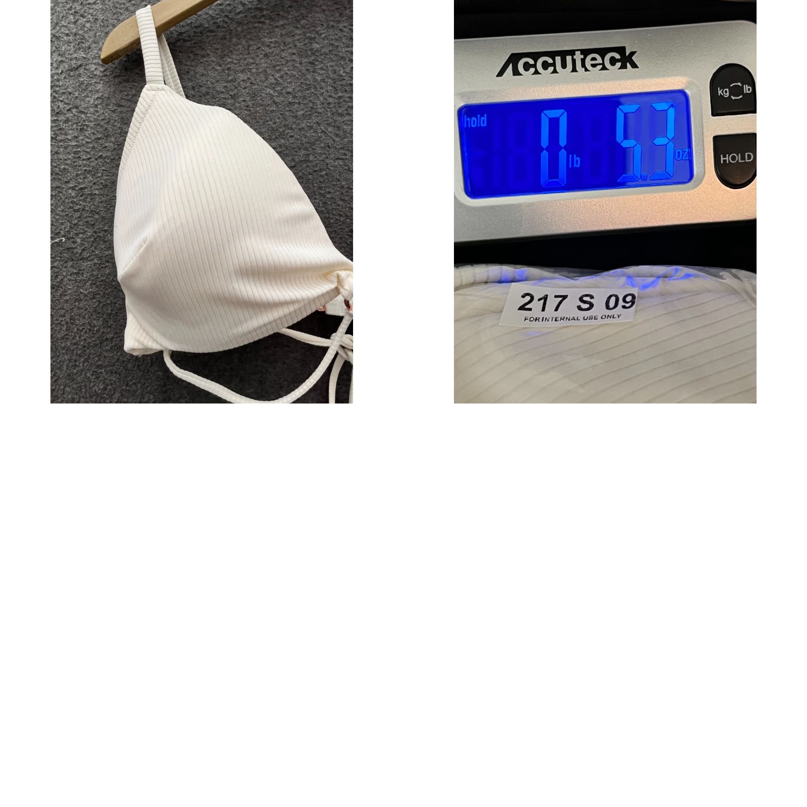 Vintage Shade & Shore Bikini Top White 38D Ribbed Strappy Ring Size XS / US 0-2 / IT 36-38 - 8 Thumbnail