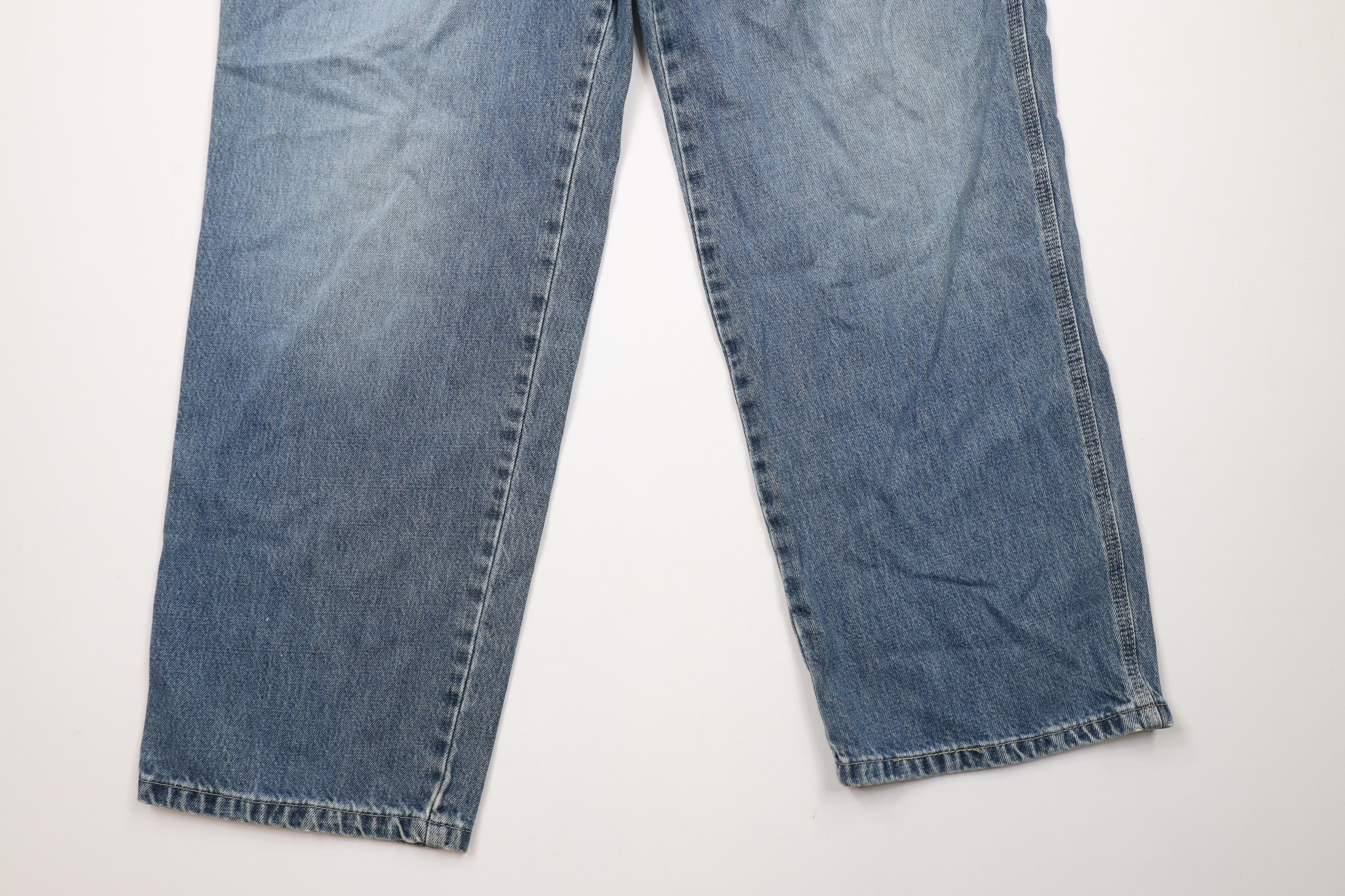 Vintage Vintage 90s Streetwear Wide Leg Carpenter Denim Jeans Blue Size US 34 / EU 50 - 4 Thumbnail