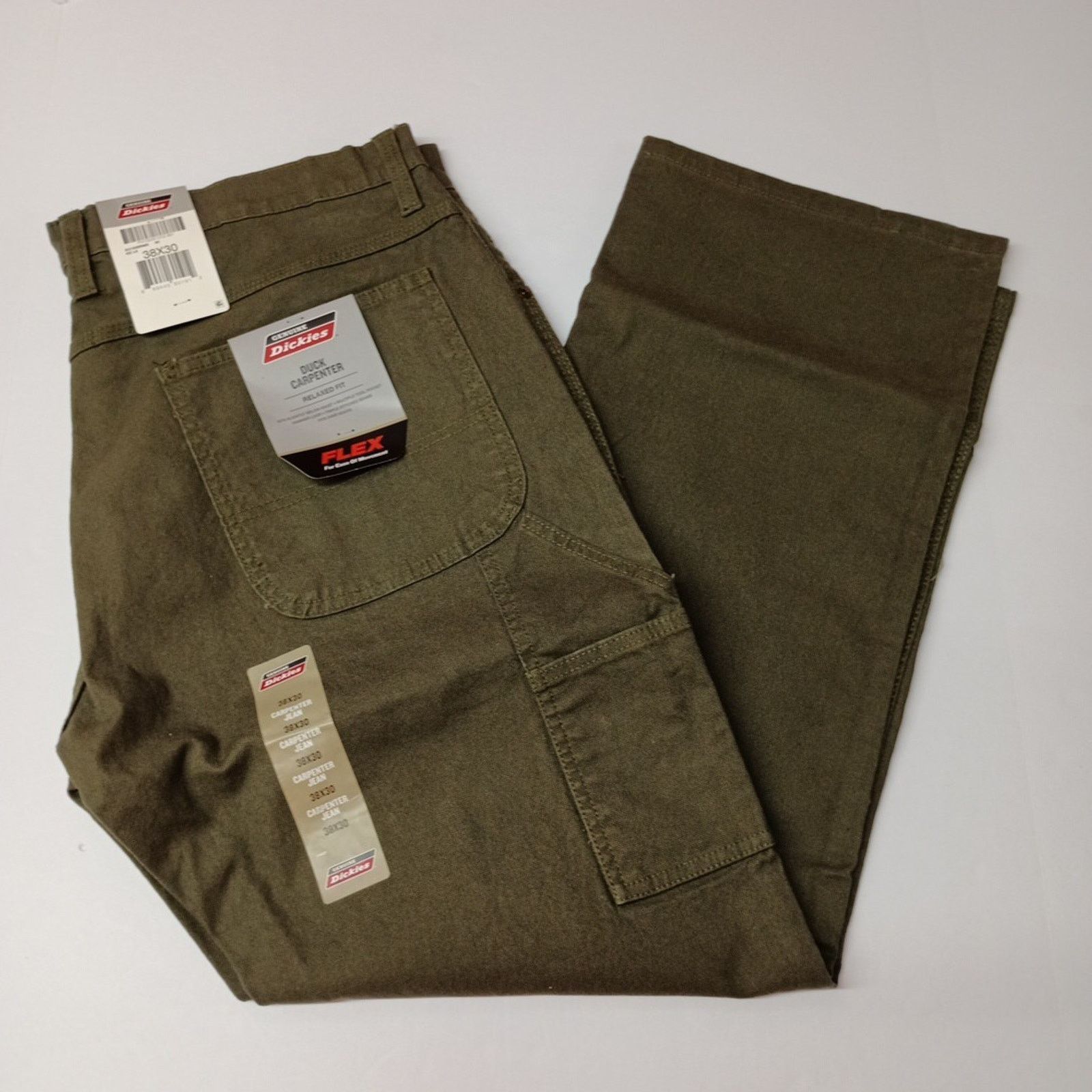 Dickies Dickies Carpenter Pants Mens 38x30 Green Duck Canvas Utility Size US 38 / EU 54 - 1 Thumbnail
