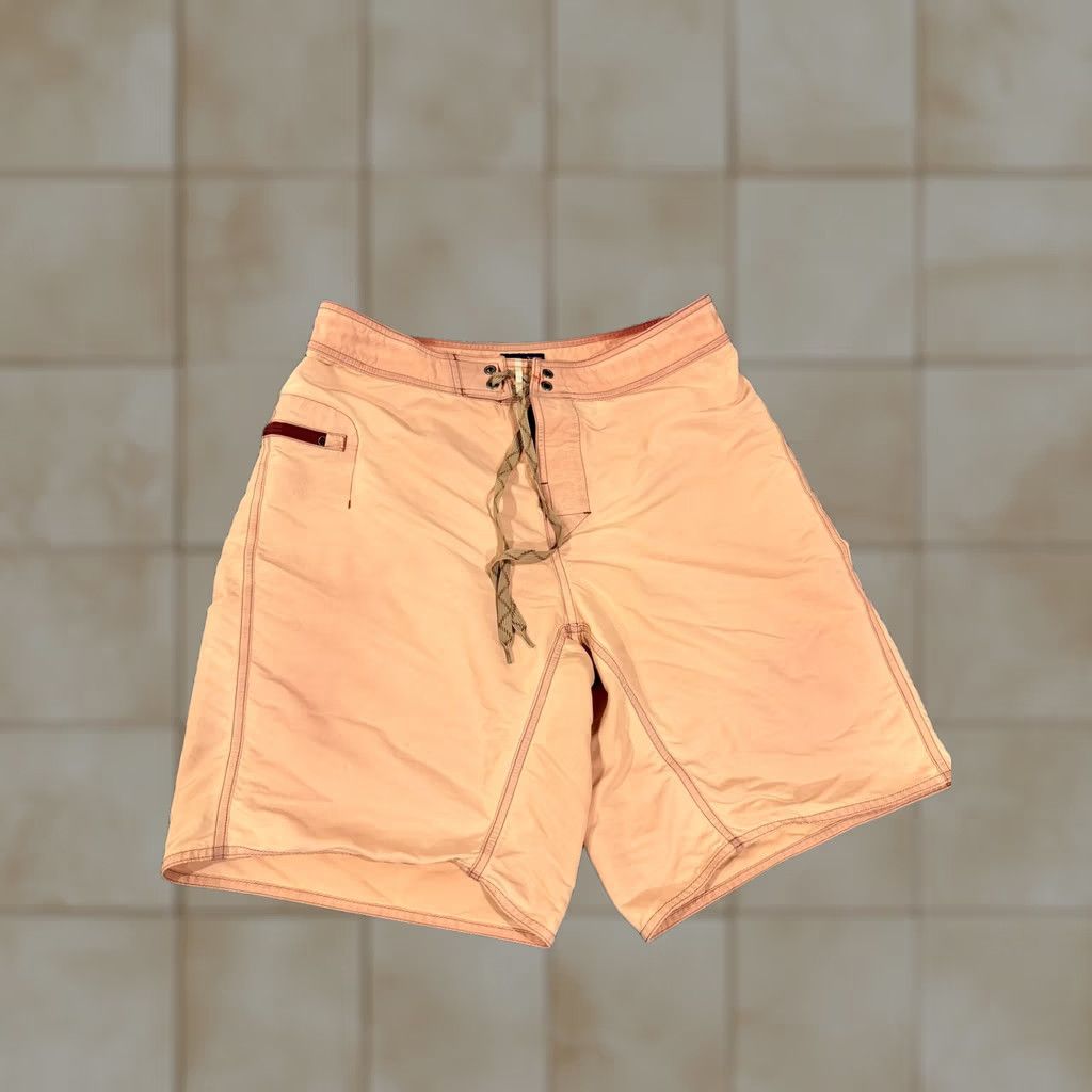 Patagonia Patagonia Board Shorts Mens 32 Orange Quick Dry Nylon Zip Pocket Drawstring Lightweight Surf Swim Trunks Size US 32 / EU 48 - 1 Thumbnail