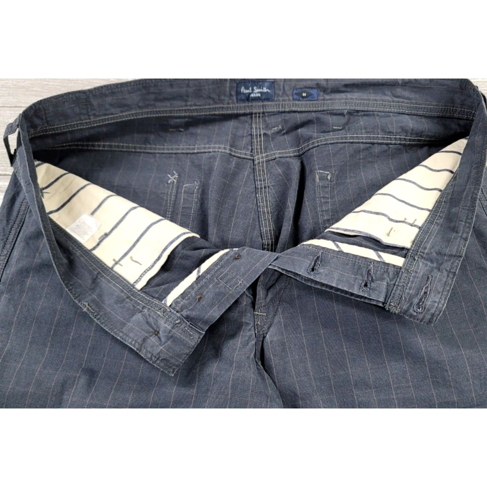 Paul Smith Paul Smith Jeans Cotton Trousers Pants 34x28 Gray Tattersall Check Button Fly Mens Pants Chino Size US 34 / EU 50 - 6 Thumbnail