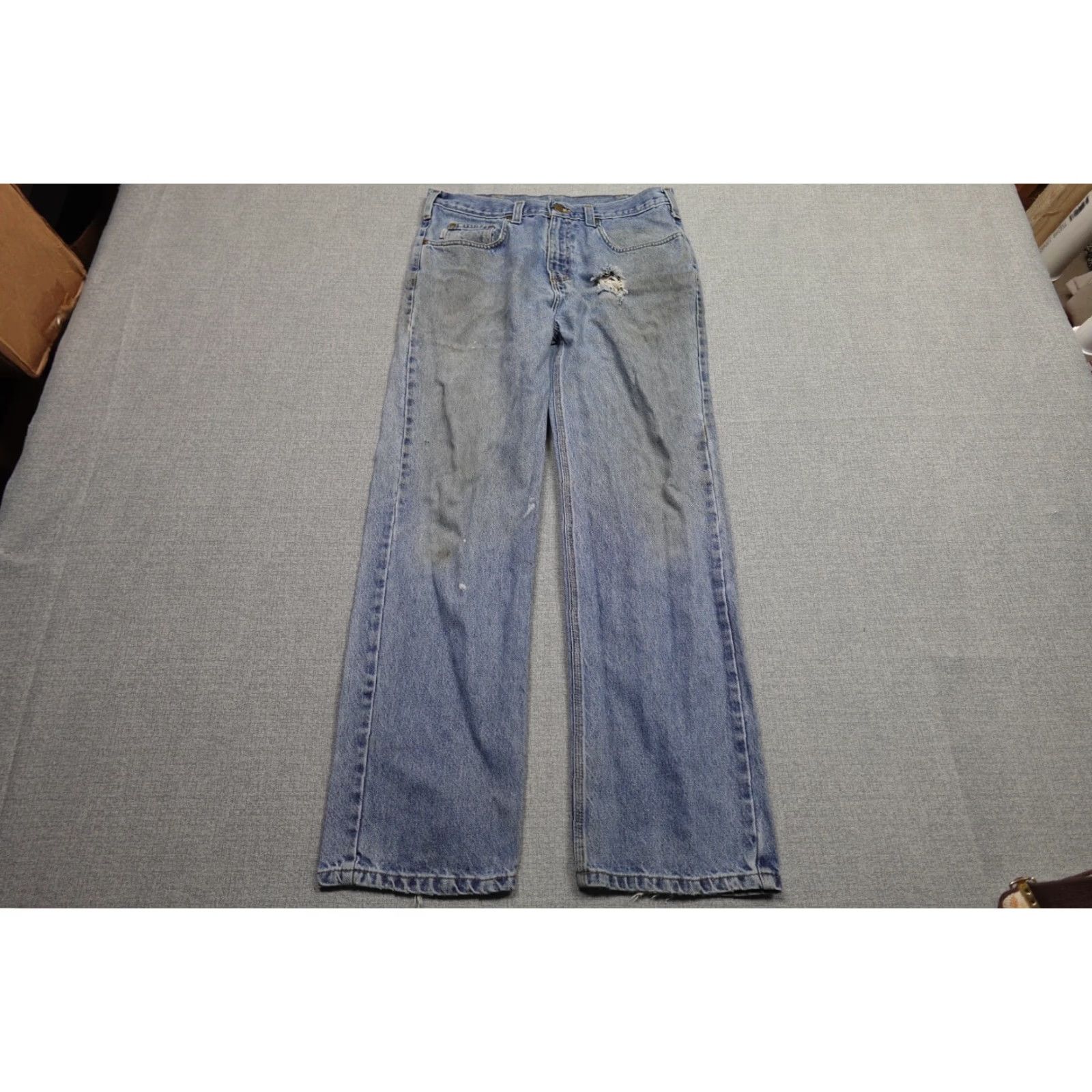 Carhartt Carhartt Jeans Men 34x32 Blue Distressed Grunge 5-Pocket Denim Jeans Size US 34 / EU 50 - 2 Thumbnail