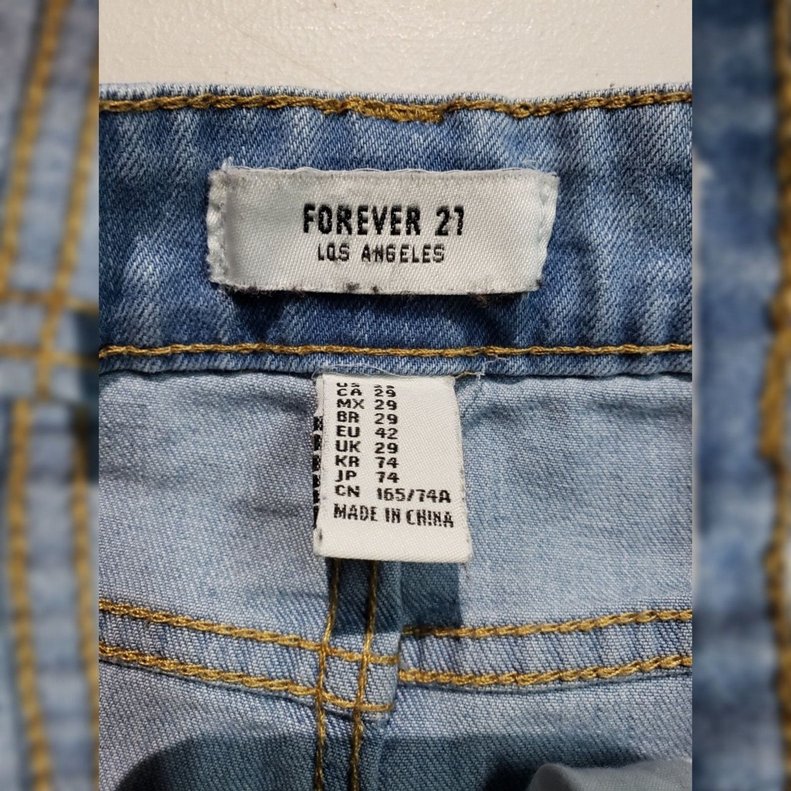 Forever 21 Forever 21 Shorts Womens 29 Distressed Hot Pants Booty Blue Size 29" - 4 Thumbnail