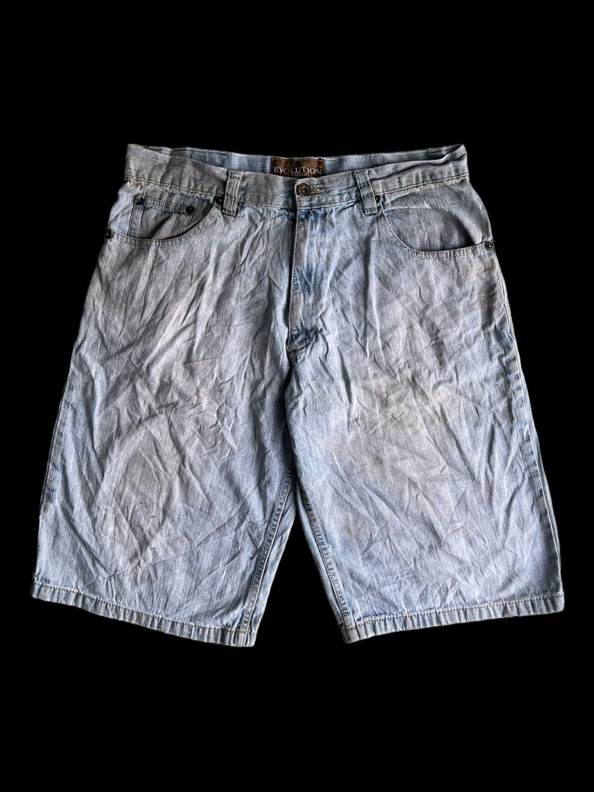 Ed Hardy Y2K Evolution Angel Wings Embroidery Big Pocket Jorts Jeans Size US 37 - 4 Thumbnail