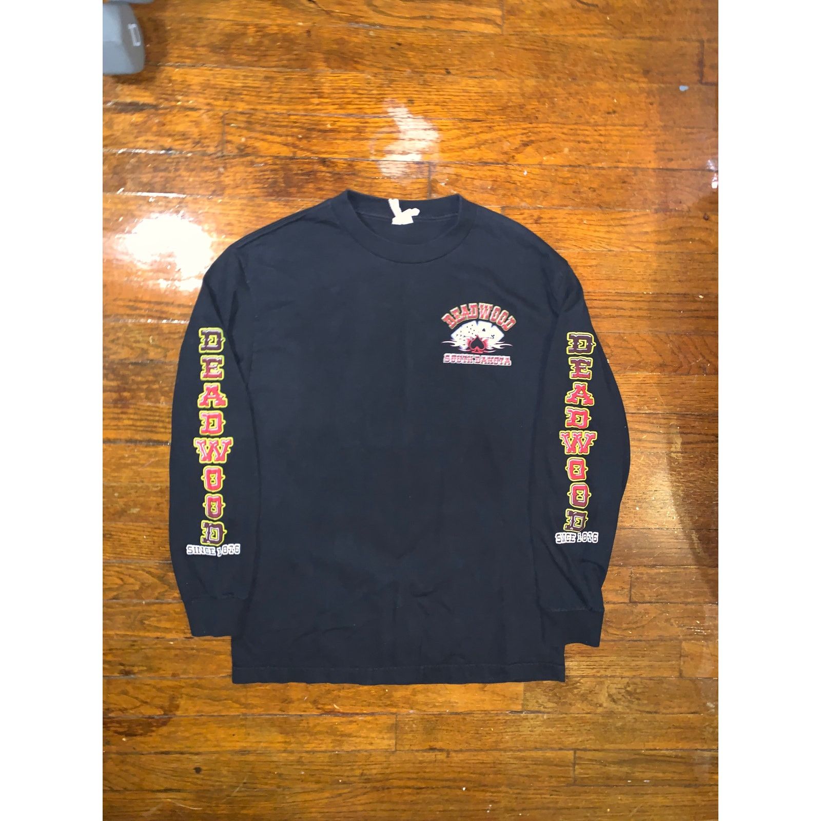 Other Deadwood South Dakota Long Sleeve Biker Skeleton Cards S M Size US M / EU 48-50 / 2 - 7 Thumbnail