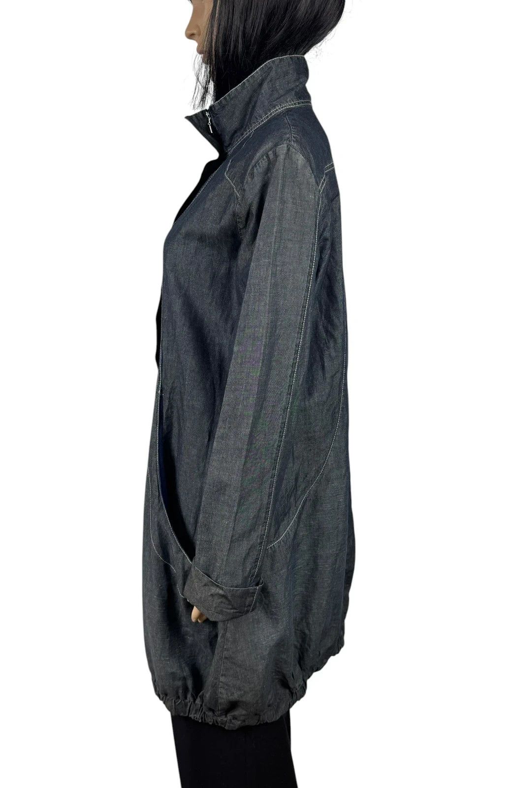 Sarah Pacini Sarah Pacini Cotton Linen Coat size T3 Size L / US 10 / IT 46 - 6 Thumbnail