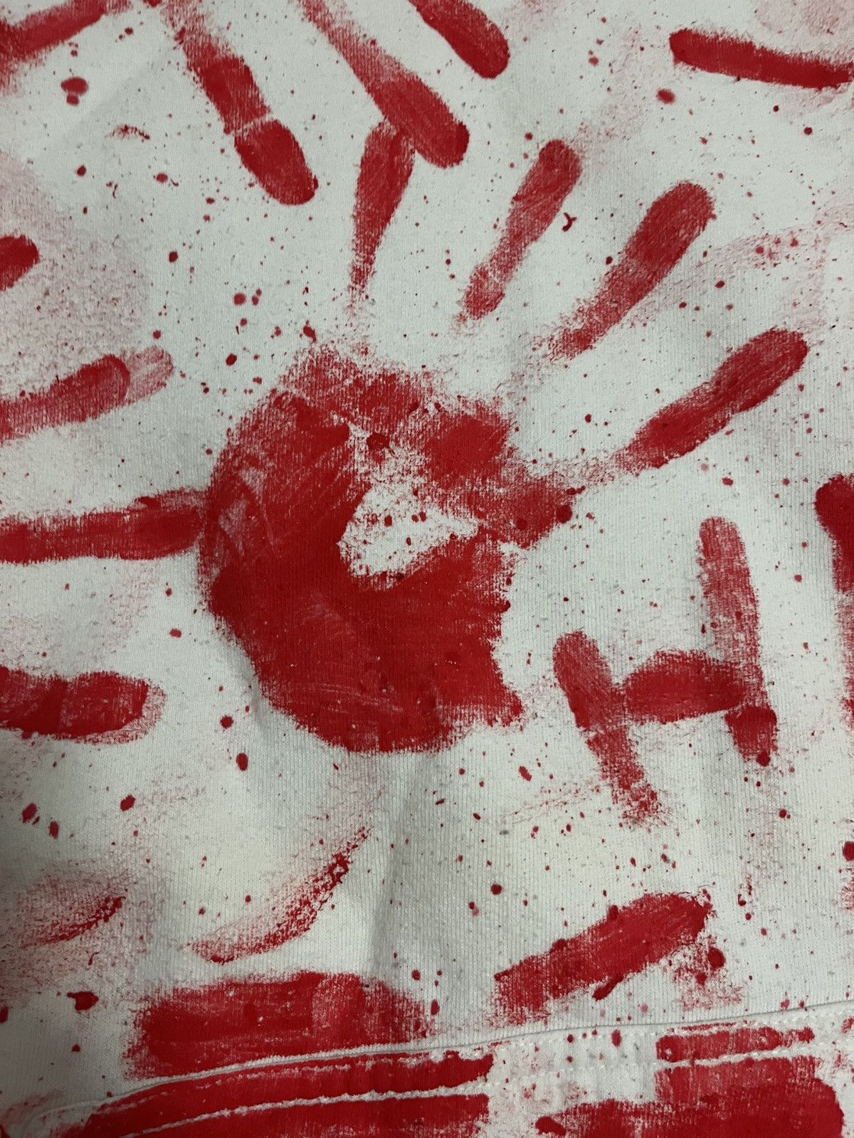 Other Haunted blood handprint hoodie white Size US L / EU 52-54 / 3 - 2 Thumbnail