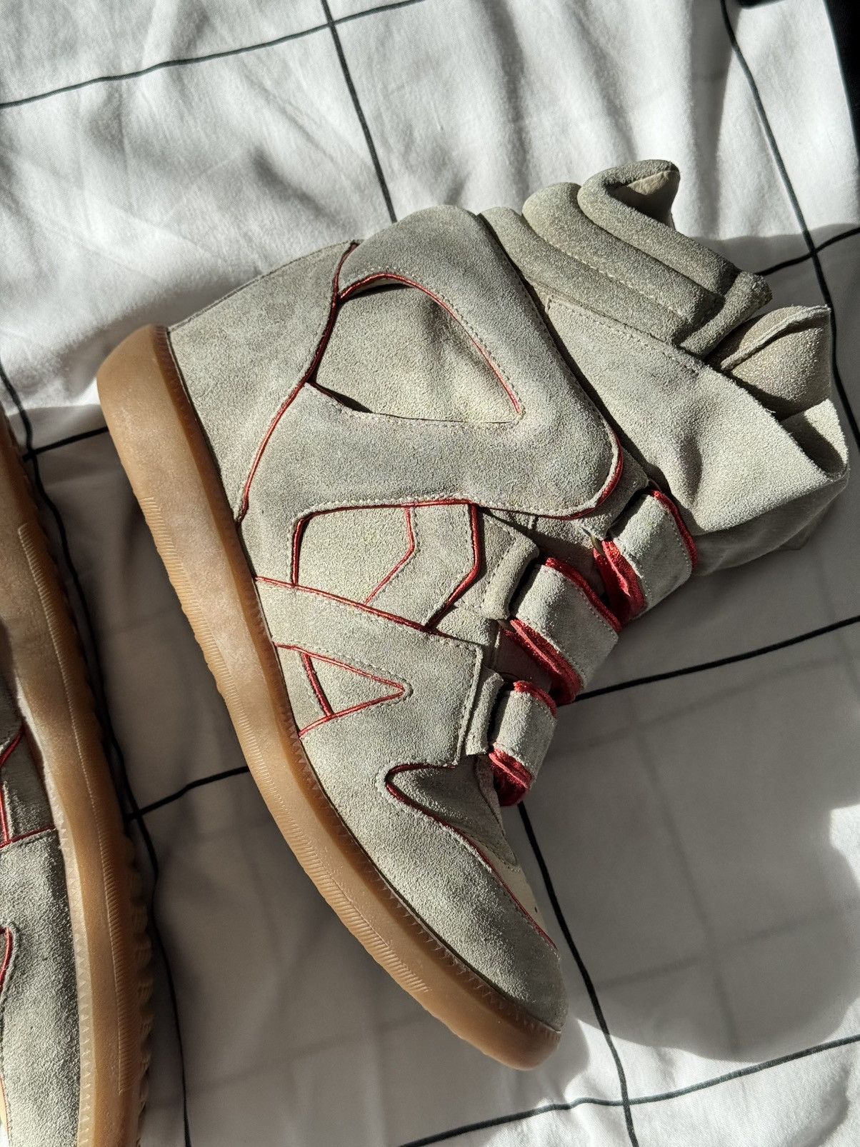 Isabel Marant Rare Isabel Marant Bekett sneakers shoes beige Suede Wedge Size US 7 / IT 37 - 13 Thumbnail