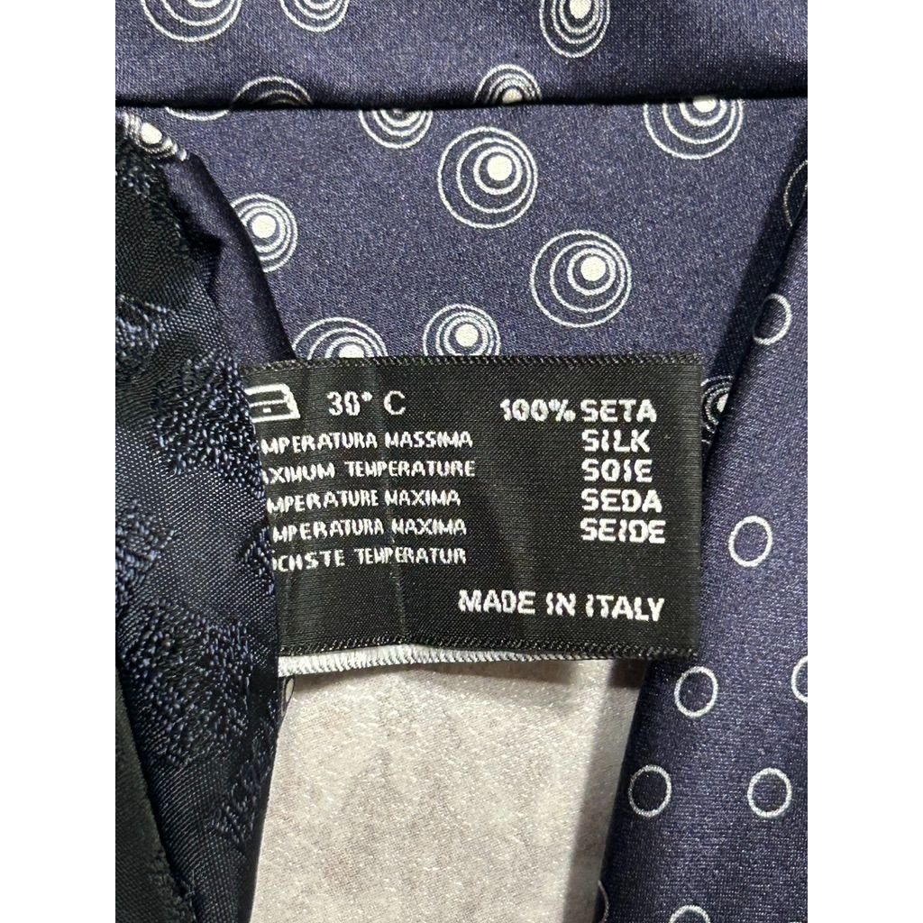 Versace Vintage Versace Men's Silk Medusa Logo Neck Tie in Navy / Wh Size ONE SIZE - 3 Thumbnail