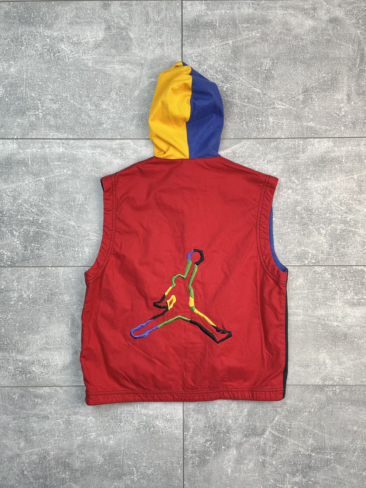 Jordan Brand Nike Air Jordan Vest Hood Hip Hop 90s Vintage Size S / US 4 / IT 40 - 2 Thumbnail