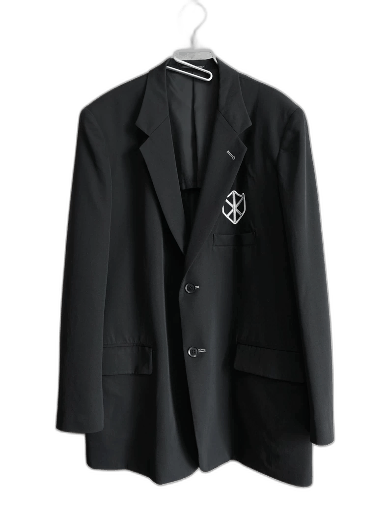 Yohji Yamamoto yohji yamamoto black embroidered wool jacket Size US M / EU 48-50 / 2 - 1 Thumbnail