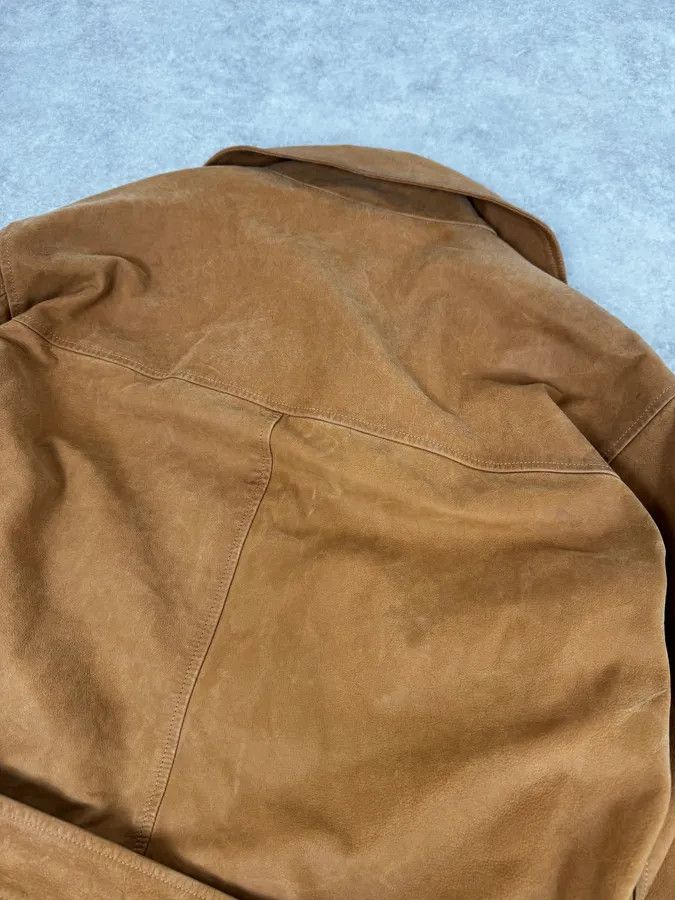 Emporio Armani SS2003 Emporio Armani Beige Leather Trench Jacket Size US L / EU 52-54 / 3 - 6 Thumbnail