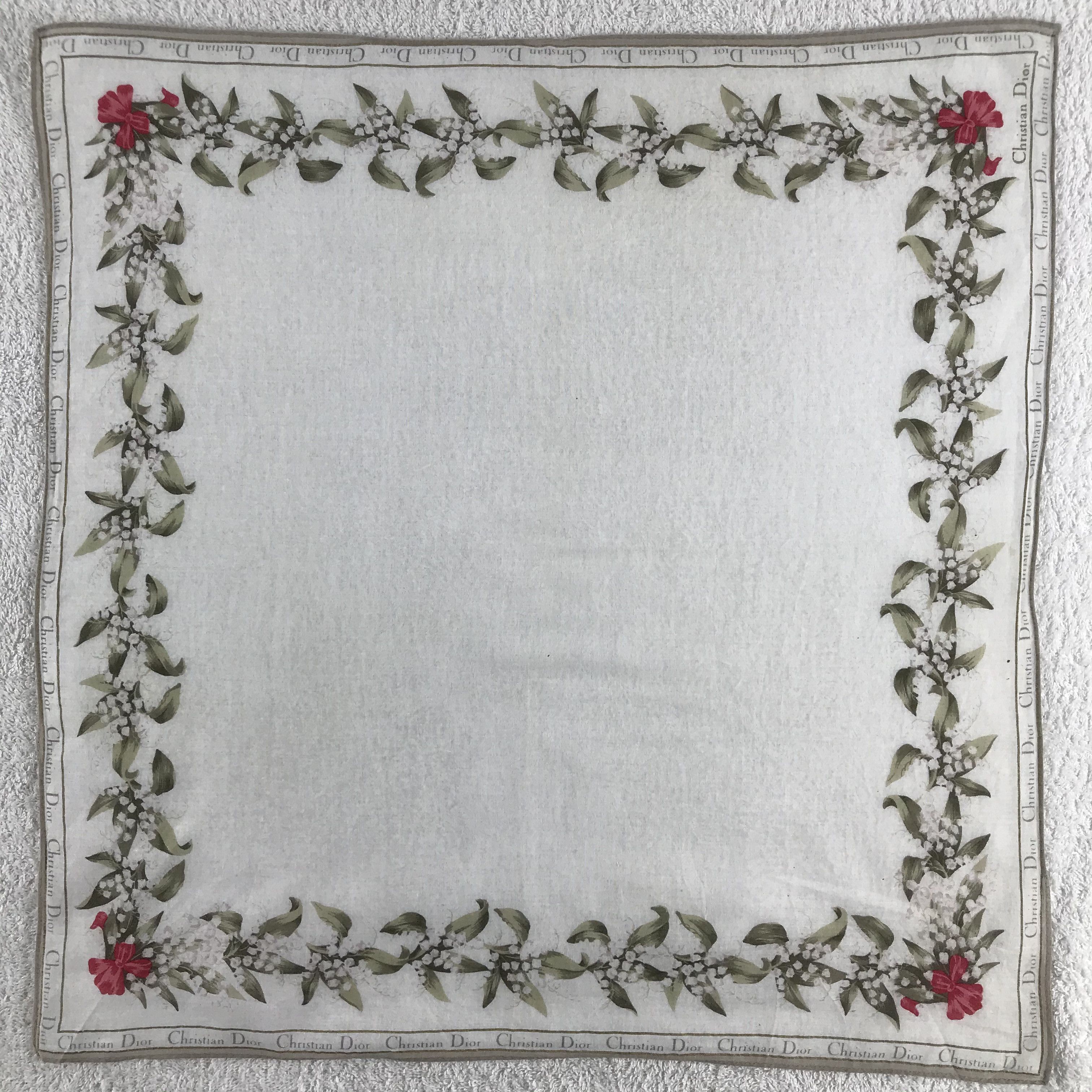 Christian Dior Monsieur × Vintage Christian Dior Bandana / Handkerchief / Neckerchief - S315 Size ONE SIZE - 1 Thumbnail