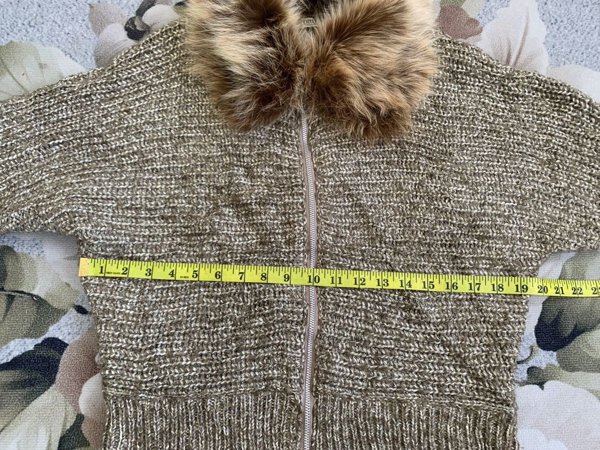 Otto Otto Sumisho Fur Collar Knit Zipper Jacket Size L / US 10 / IT 46 - 10 Thumbnail