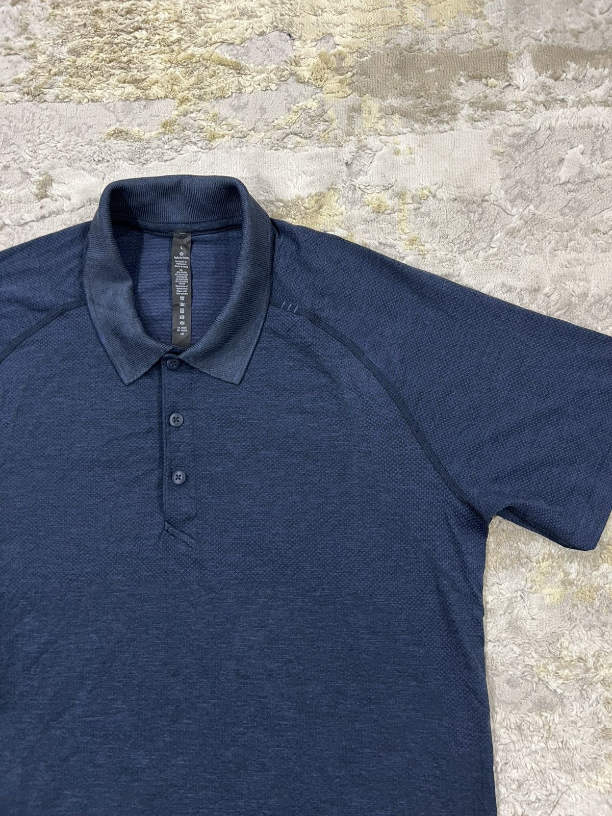 Lululemon LULULEMON Metal Vent Tech Polo 2.0 Mineral Navy Polo Shirt Size US L / EU 52-54 / 3 - 2 Thumbnail