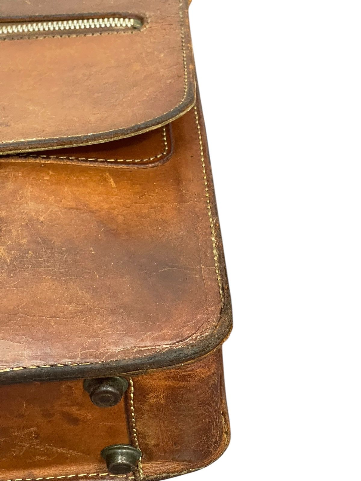 Genuine Leather Full Leather Beauty Patina Vtg Herz Japan Satchel Bag 5🟩 Size ONE SIZE - 9 Thumbnail