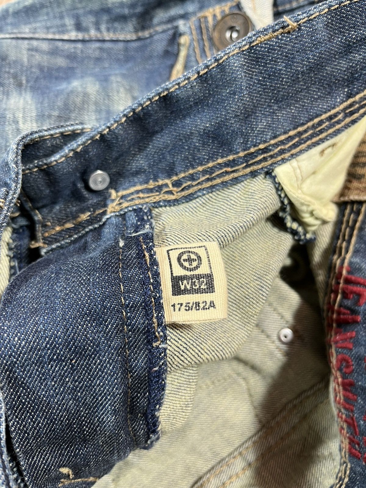 Japanese Brand Tough Vintage Distressed Denim Pants Jeans Size US 32 / EU 48 - 15 Thumbnail