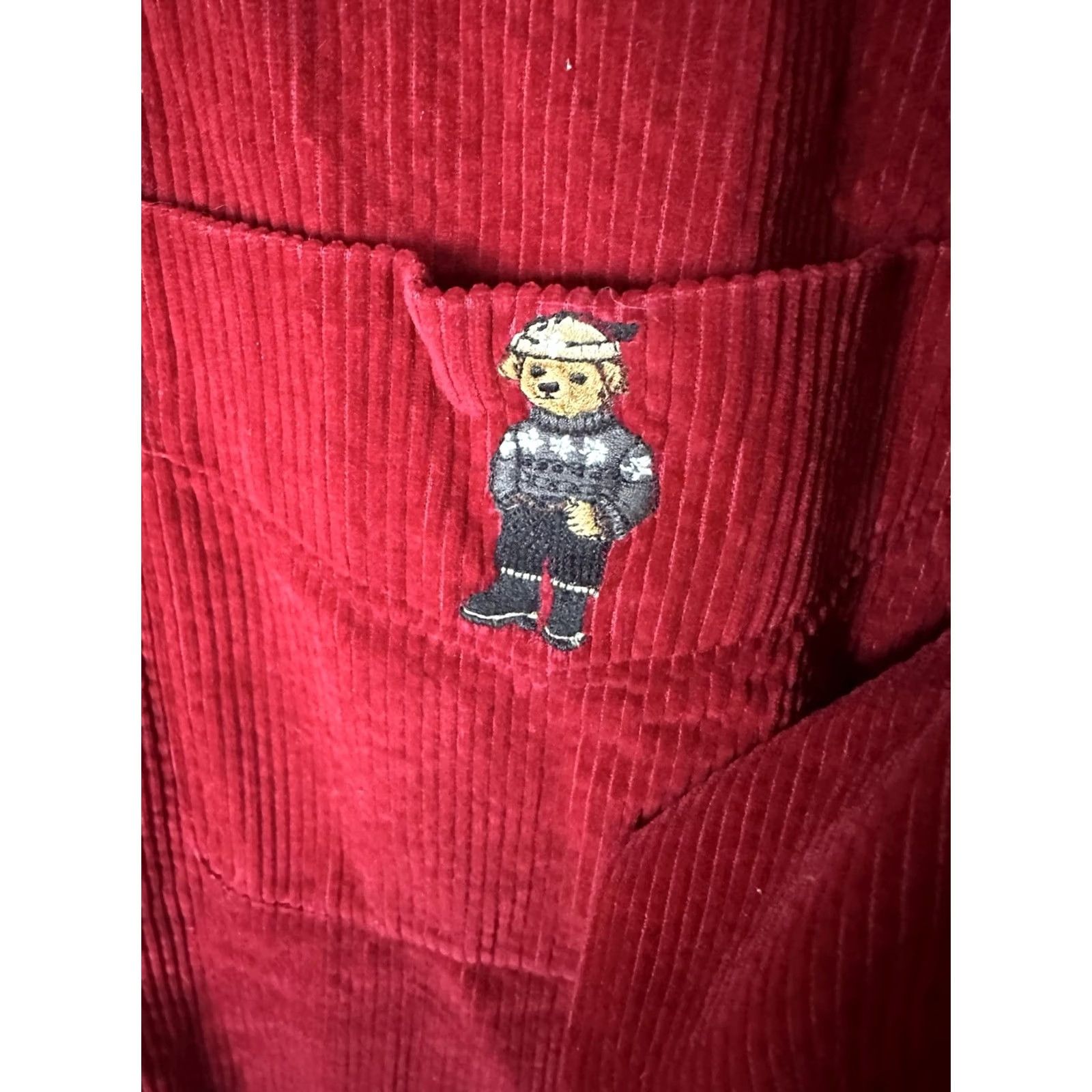 Polo Ralph Lauren VINTAGE Polo Ralph Lauren Blaire Corduroy Shirt Mens XL Red 90s Rare Lo Life Button-Up Long Sleeve Size US XL / EU 56 / 4 - 2 Thumbnail