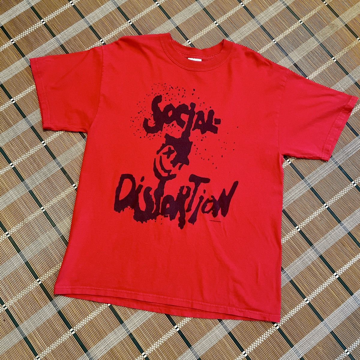 Band Tees × Vintage 1998 VTG Rare Social Distortion Ringer Crop Size US L / EU 52-54 / 3 - 1 Thumbnail