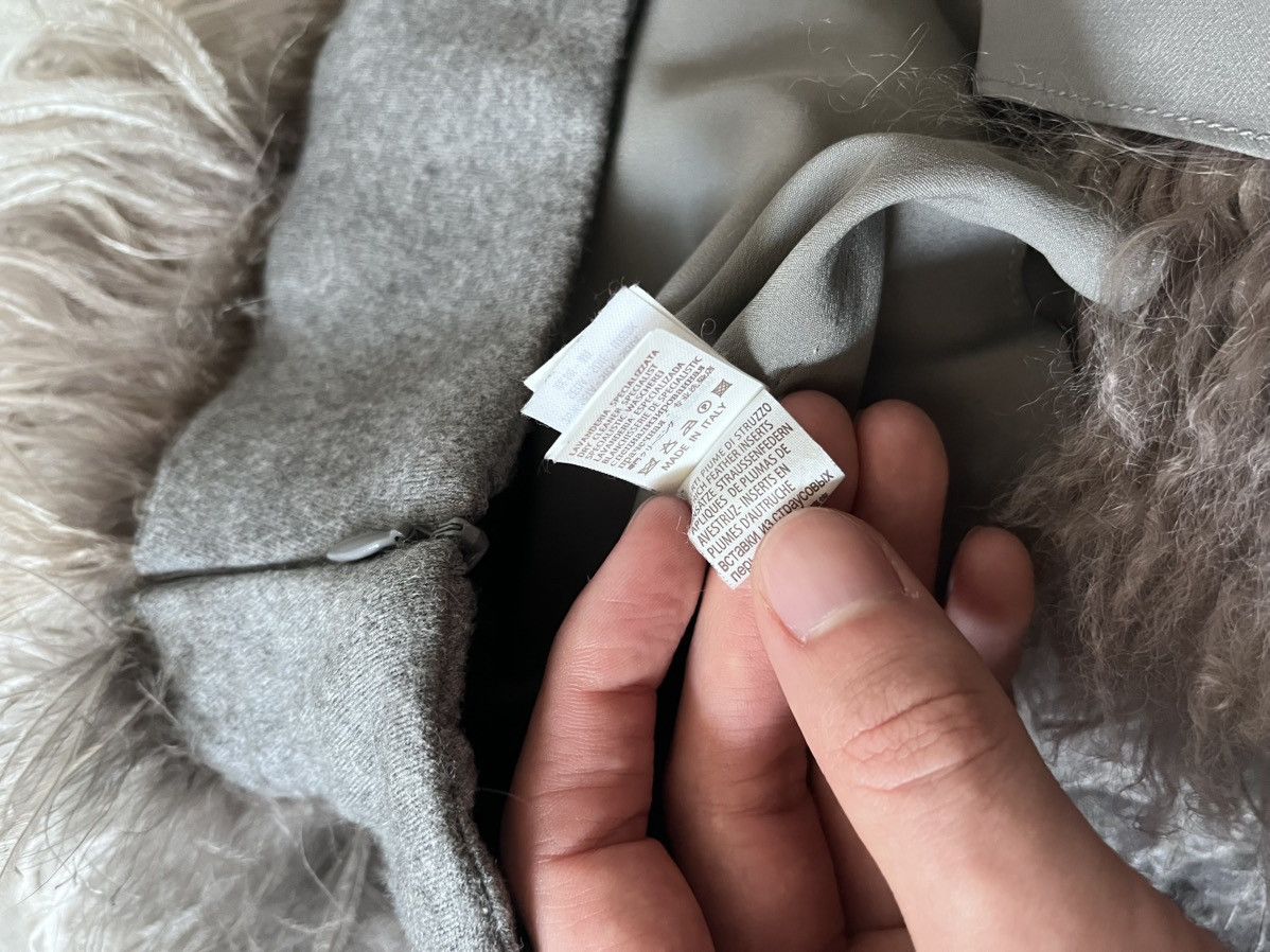 Brunello Cucinelli Brunello Cucinelli ostrich feather mini skirt grey Size 32" / US 10 / IT 46 - 13 Thumbnail