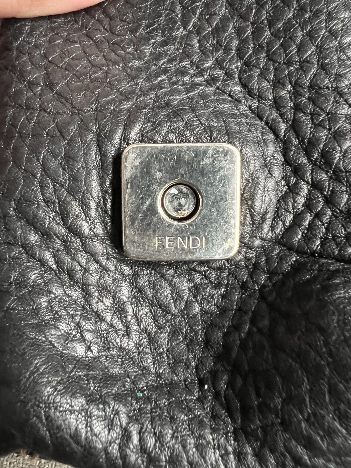 Fendi Fendi Selleria Black Leather Shoulder Bag Size ONE SIZE - 7 Thumbnail