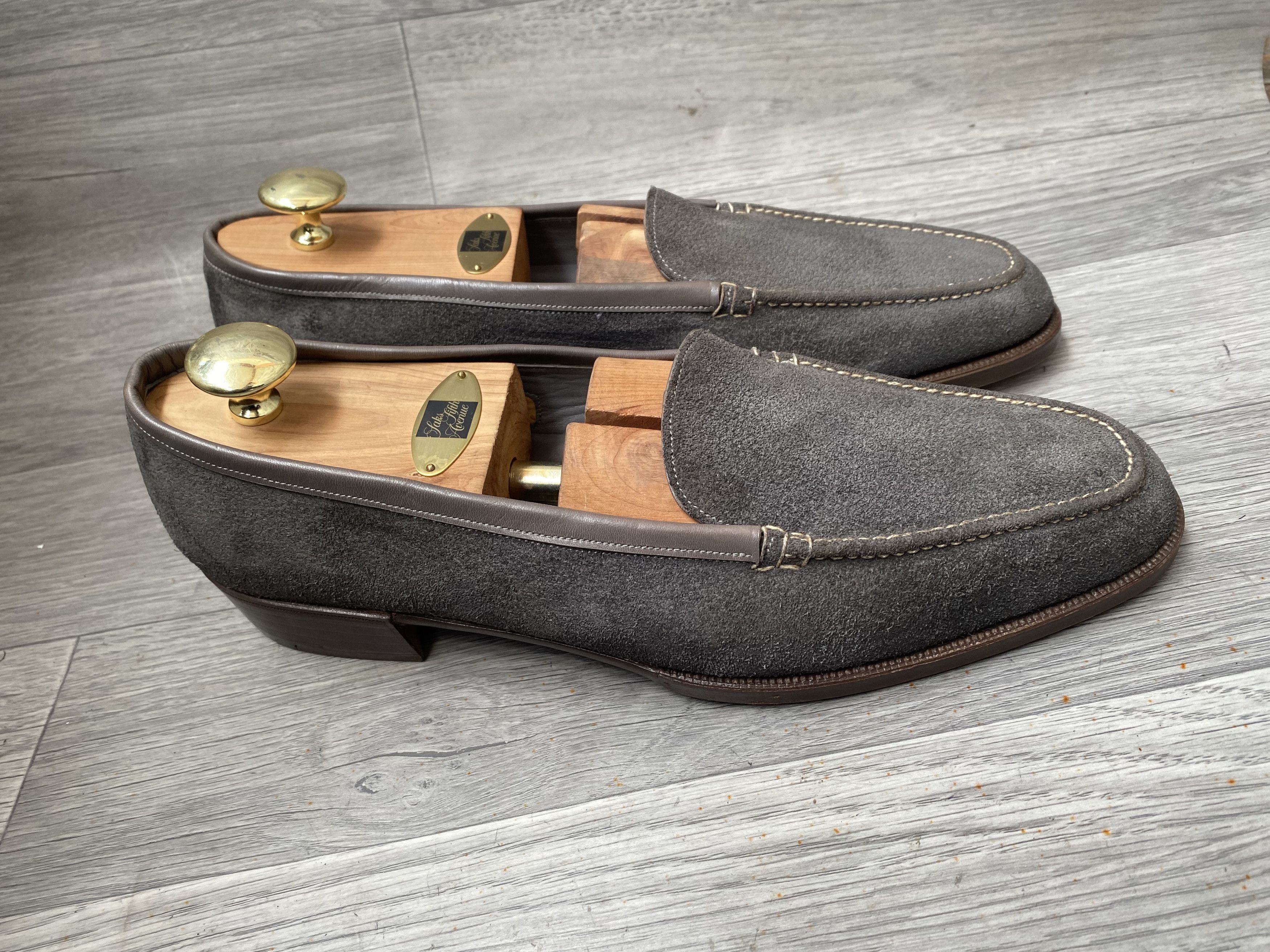 George Cleverley George cleverly grey suede slip on suede shoes sz uk 8.5 Size US 9.5 / EU 42-43 - 7 Thumbnail