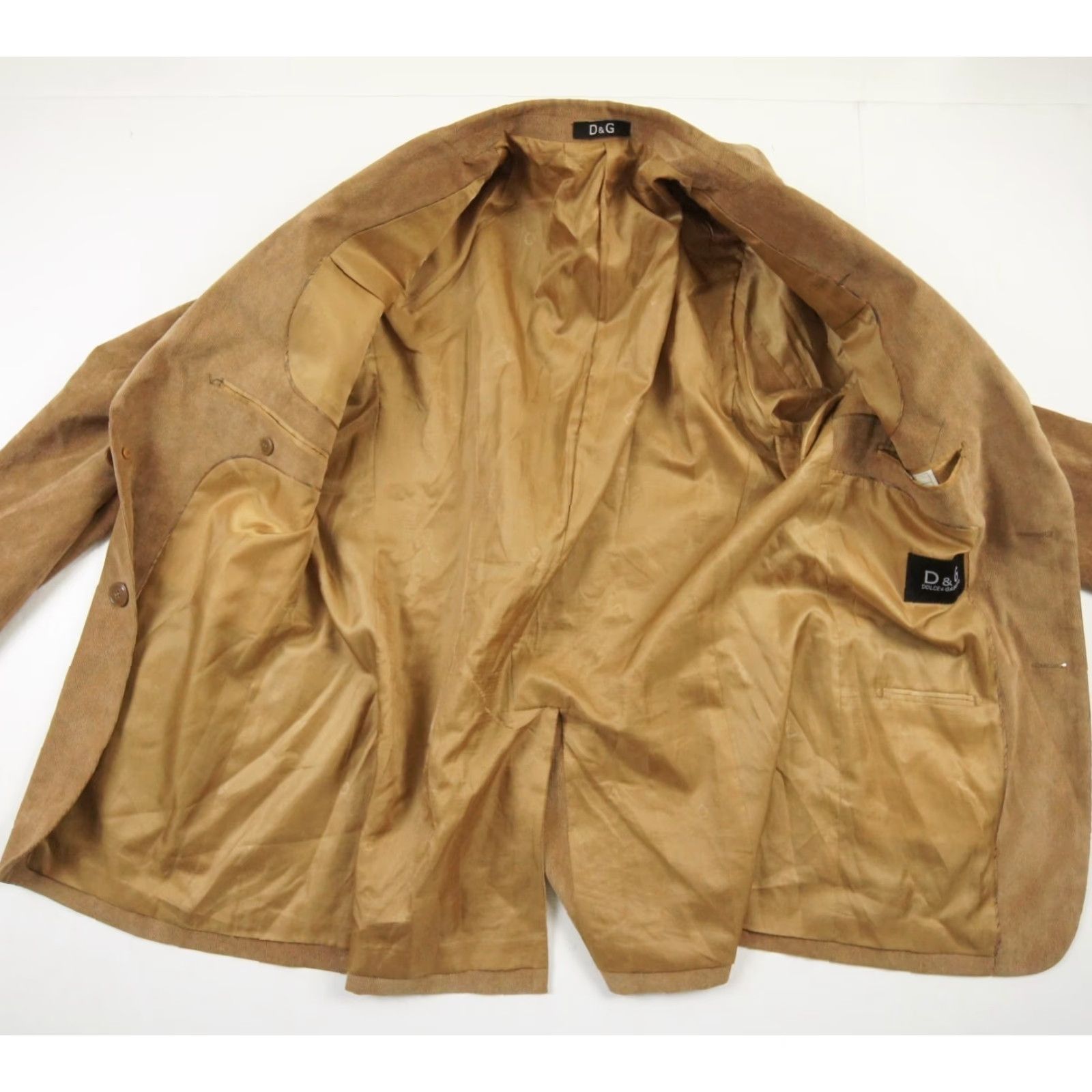 Dolce & Gabbana VINTAGE Dolce & Gabbana Blazer Men 52 Brown Wool Micro Corduroy Mid-Length Preppy Size 52R - 6 Thumbnail