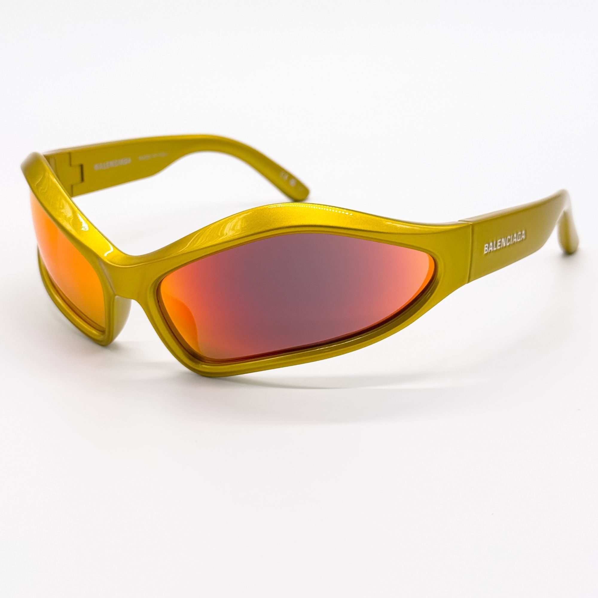 Balenciaga NEW BALENCIAGA BB0314S 004 SUNGLASSES YELLOW GEOMETRIC Size ONE SIZE - 3 Thumbnail