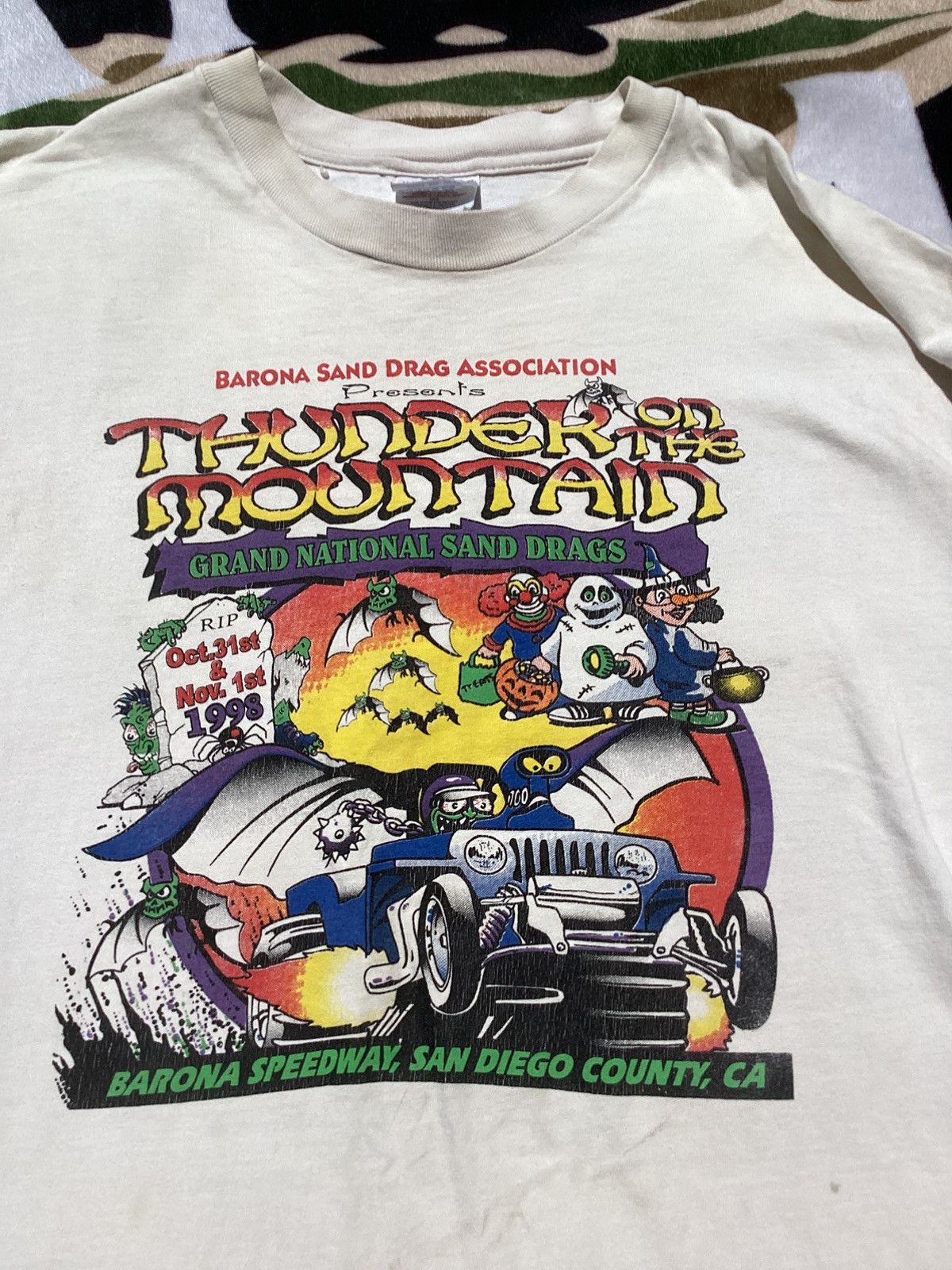 Other Vtg ‘98 thunder mountain Speedway San Diego Cali Halloween T Size US L / EU 52-54 / 3 - 2 Thumbnail