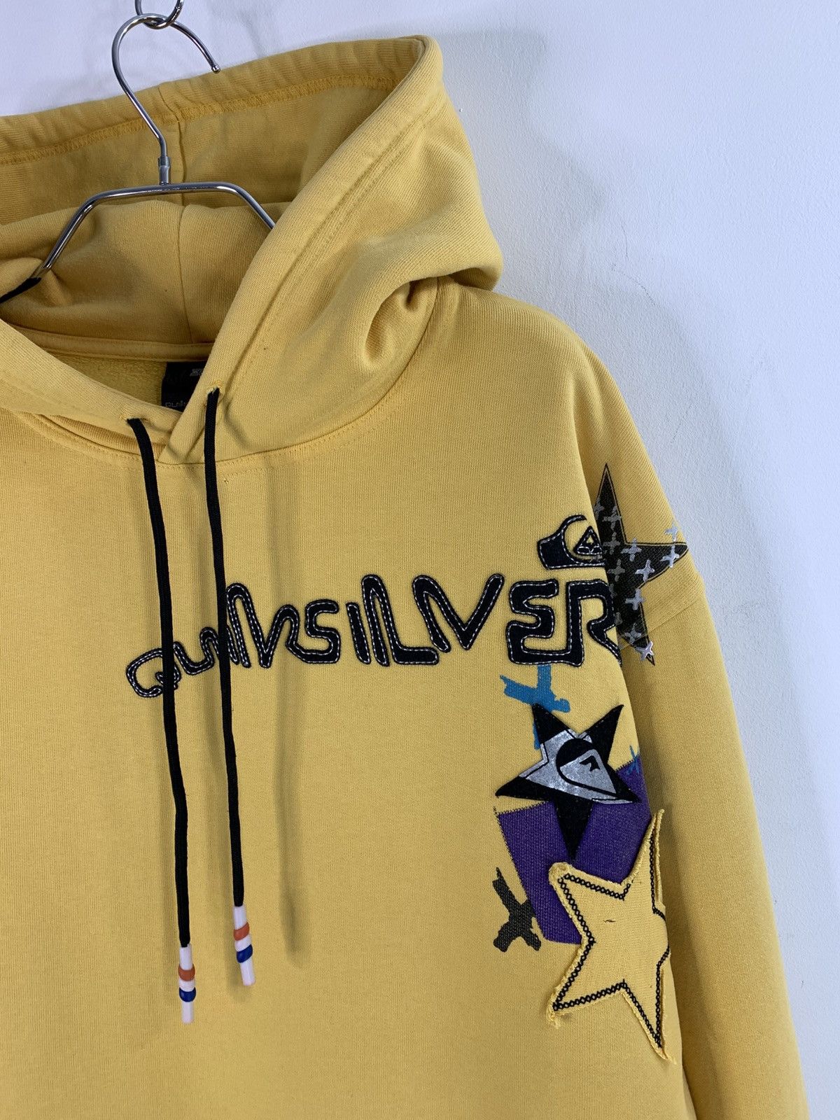 Quicksilver Vintage Quicksilver Yellow Hoodie XL Size Size US XL / EU 56 / 4 - 3 Thumbnail