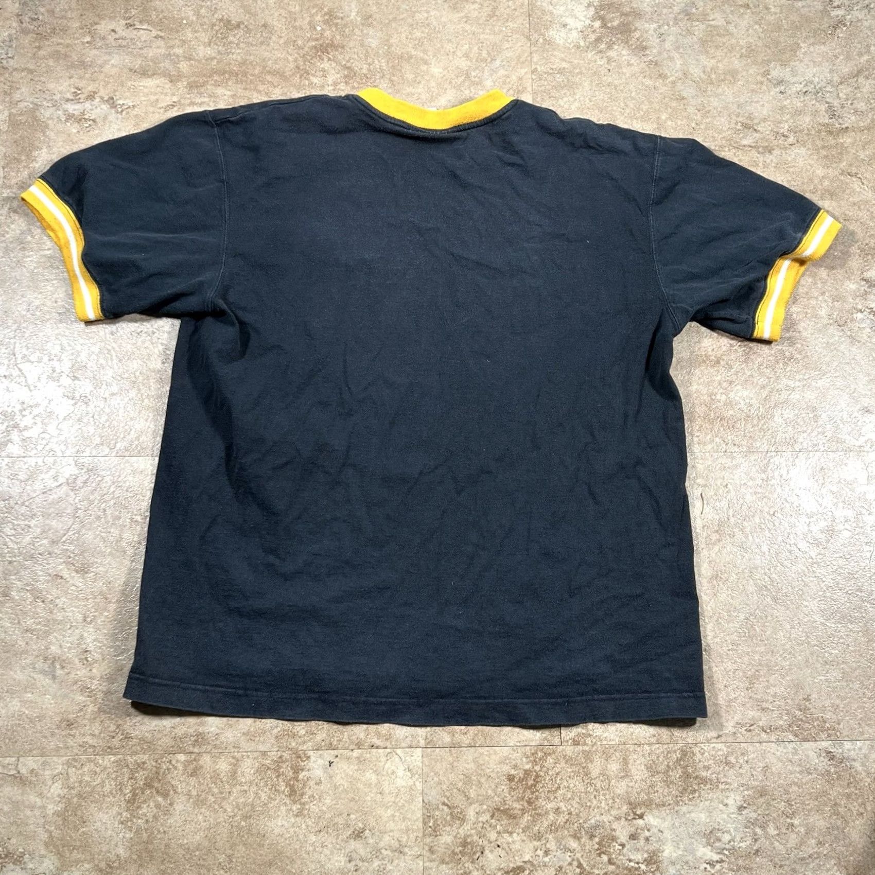 Spalding VINTAGE Spalding T-Shirt Short Sleeve Ribbed Casual Men Black Large L Mens Size US L / EU 52-54 / 3 - 4 Thumbnail
