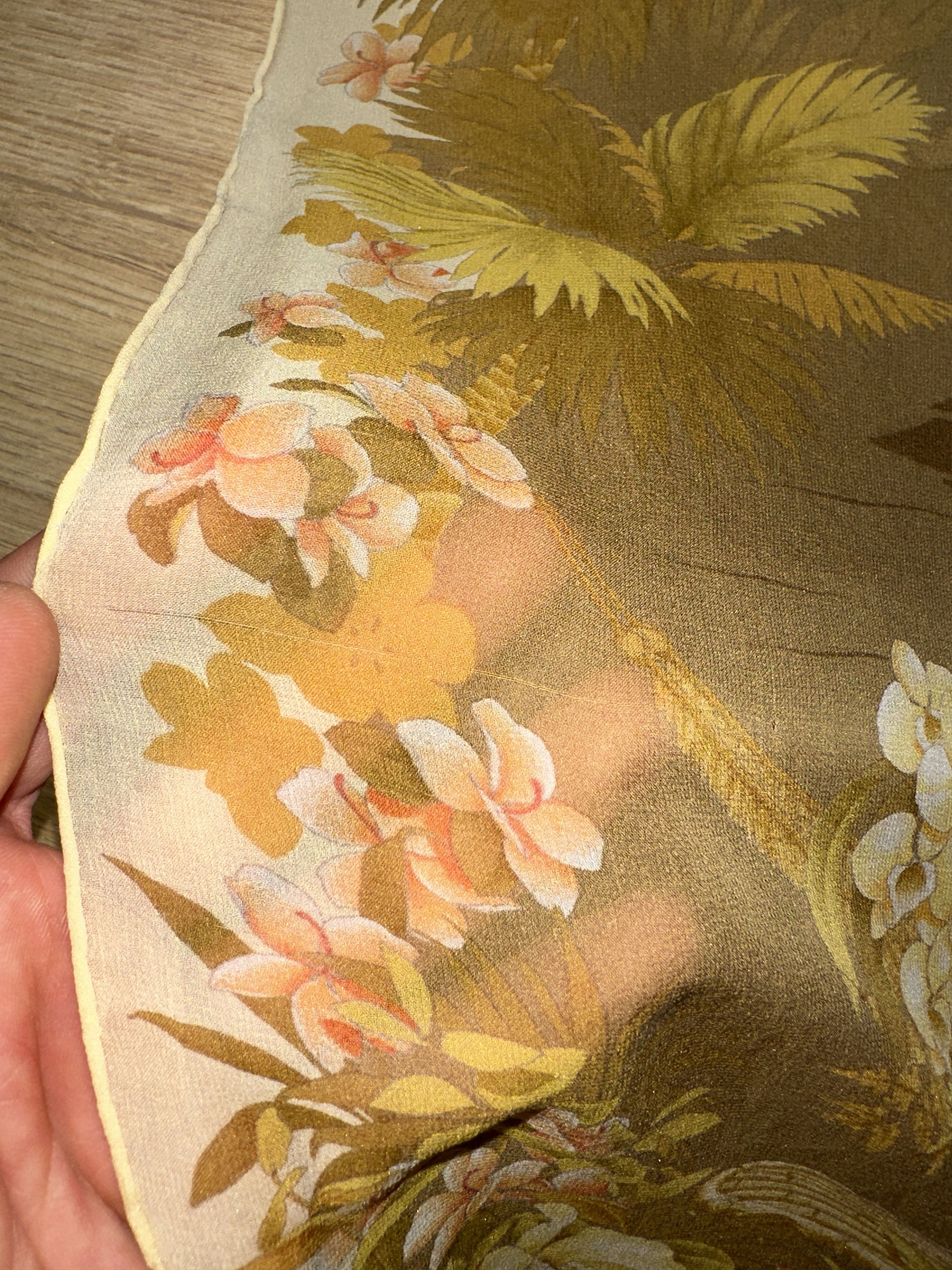 Salvatore Ferragamo Salvatore Ferragamo Leopard Tropical Resort 100% Silk Scarf Size ONE SIZE - 12 Thumbnail