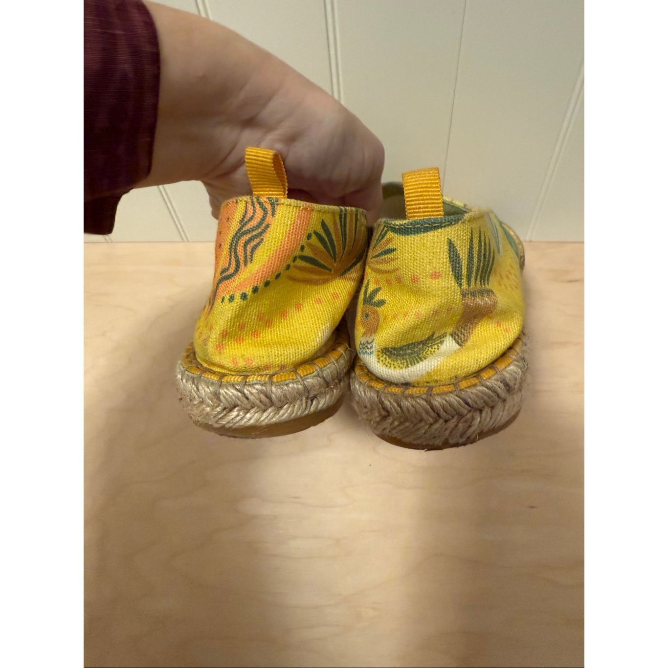 Guru Gudrun Sjoden Yellow Floral Canvas Flats Women Slip-On Espad Size US 7 / IT 37 - 14 Thumbnail