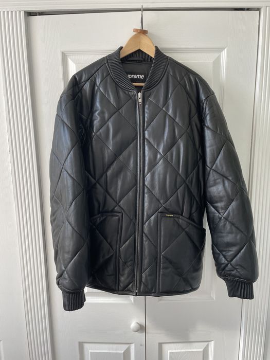 Supreme Quilted Leather Jacket with Primaloft Fill | Grailed