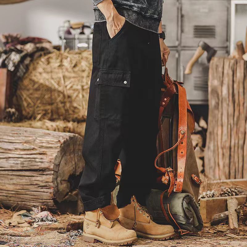 Japanese Brand × Vintage Black High Street Vintage Loose Casual Pants Size US 32 / EU 48 - 3 Thumbnail