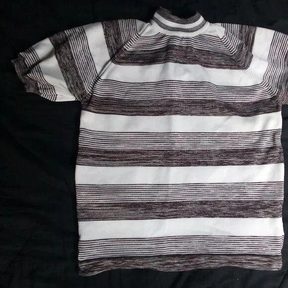 Other Vintage 70s Striped Polyester Short Sleeve Shirt Size M / US 6-8 / IT 42-44 - 3 Thumbnail
