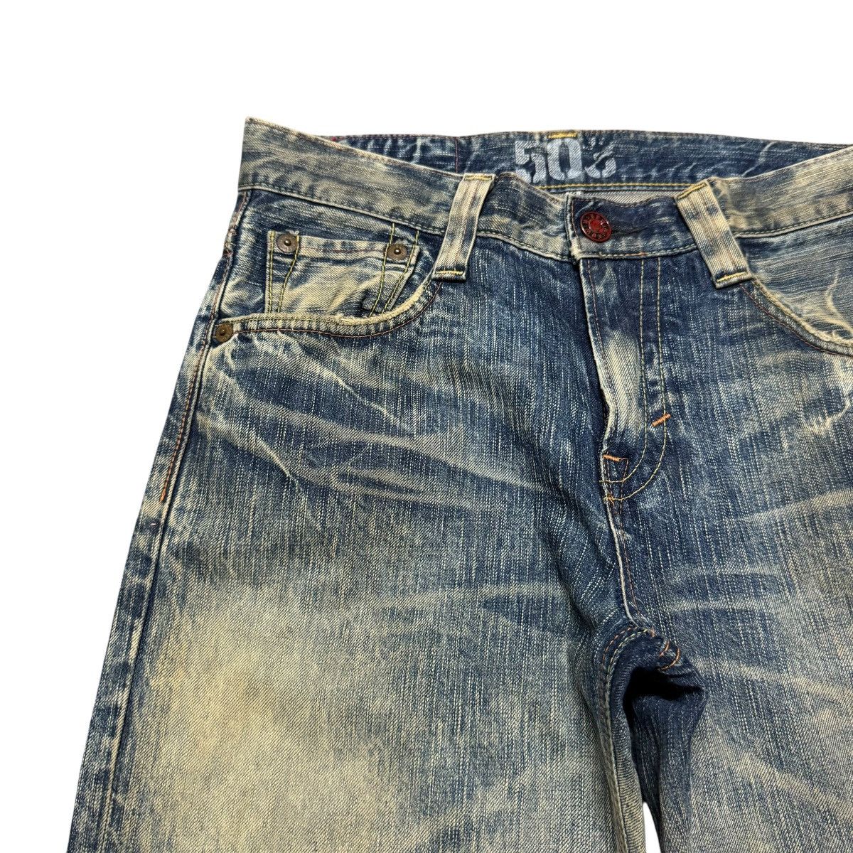 Edwin Vintage Edwin 503 Mudwash Denim Distressed Jeans Size US 31 - 4 Thumbnail