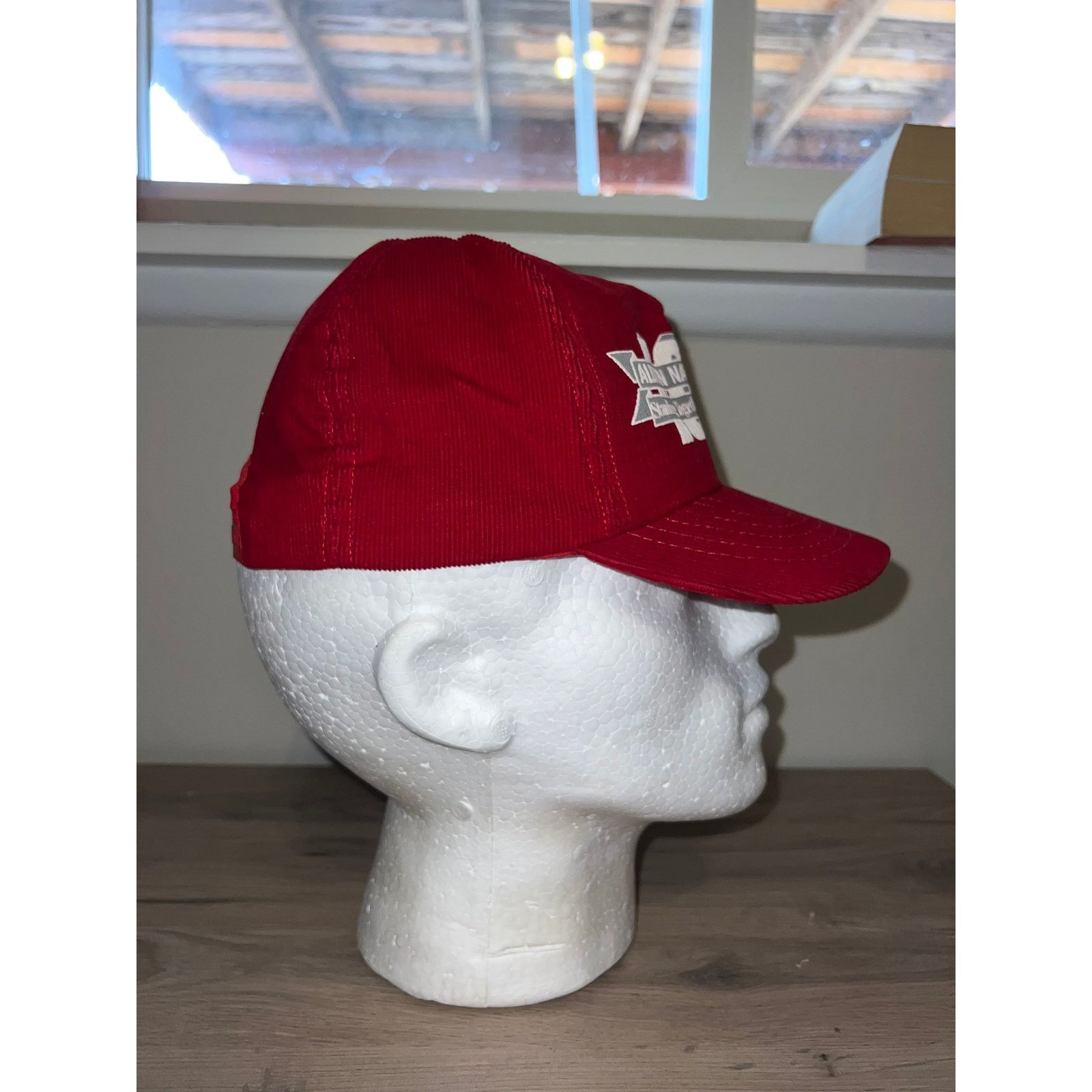 Vintage Vintage 1989 Albion National Bank 100 Years Red Corduroy Hat Size ONE SIZE - 6 Thumbnail