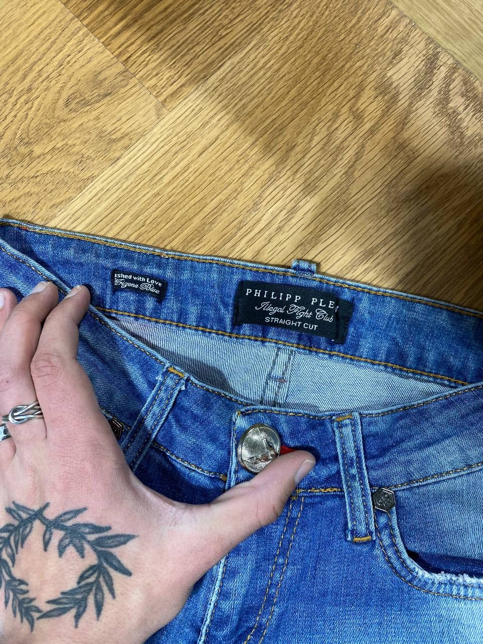 Philipp Plein Philipp Plein Distressed Denim Straight Cut Jeans Luxury Size US 28 / EU 44 - 6 Thumbnail